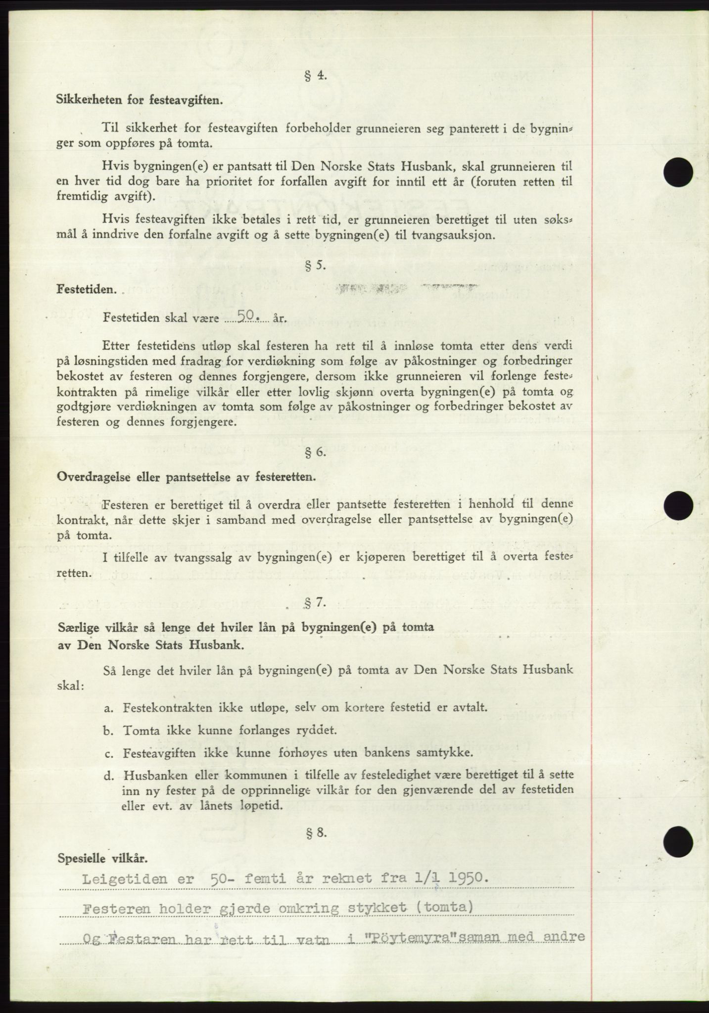 Søre Sunnmøre sorenskriveri, AV/SAT-A-4122/1/2/2C/L0085: Mortgage book no. 11A, 1949-1949, Diary no: : 1596/1949