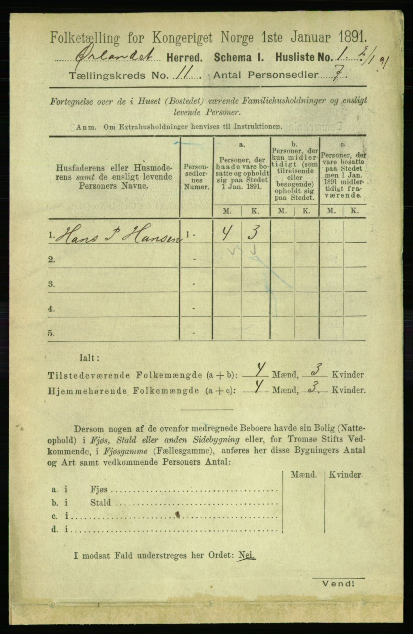 RA, 1891 census for 1621 Ørland, 1891, p. 4854