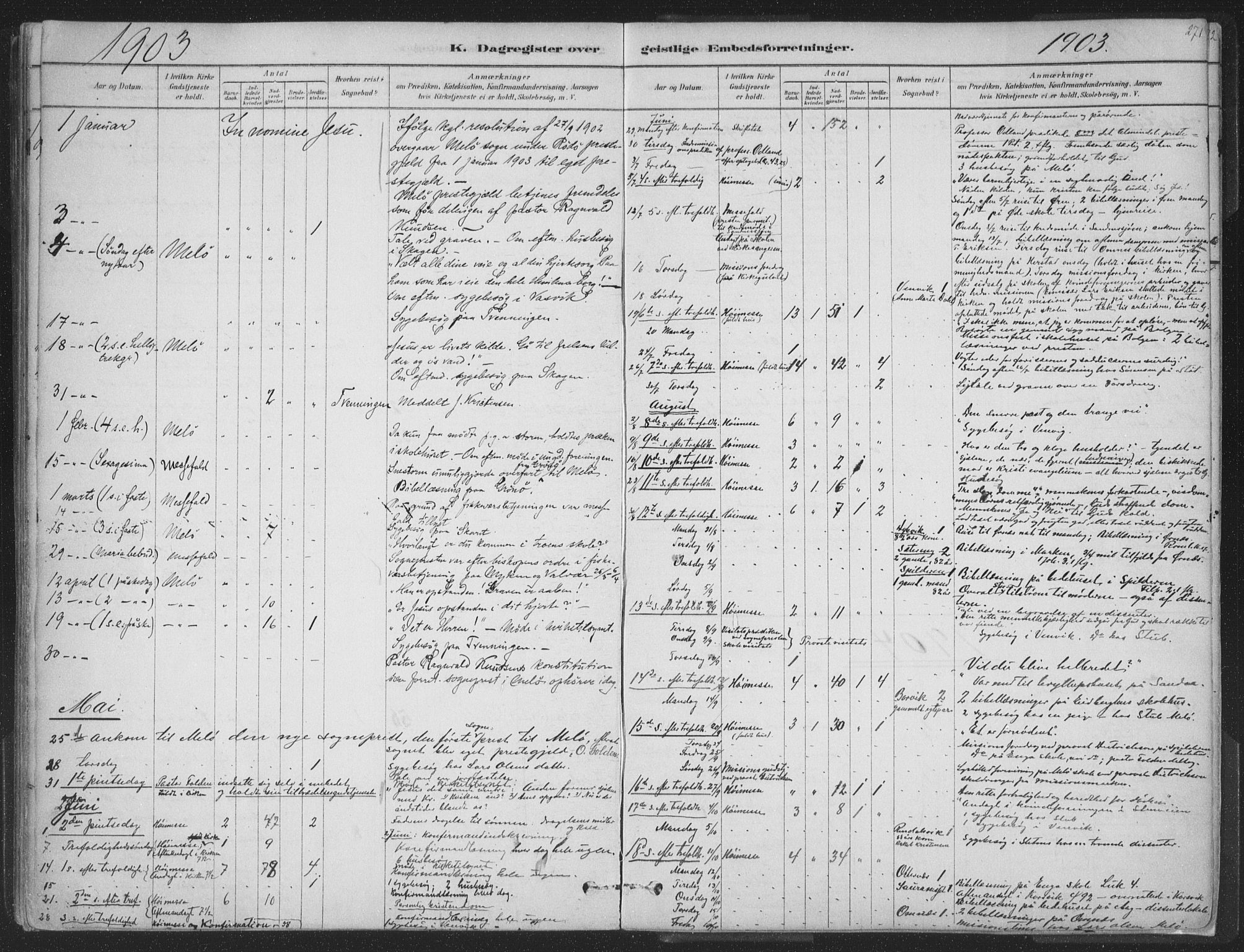 Ministerialprotokoller, klokkerbøker og fødselsregistre - Nordland, SAT/A-1459/843/L0627: Parish register (official) no. 843A02, 1878-1908, p. 271
