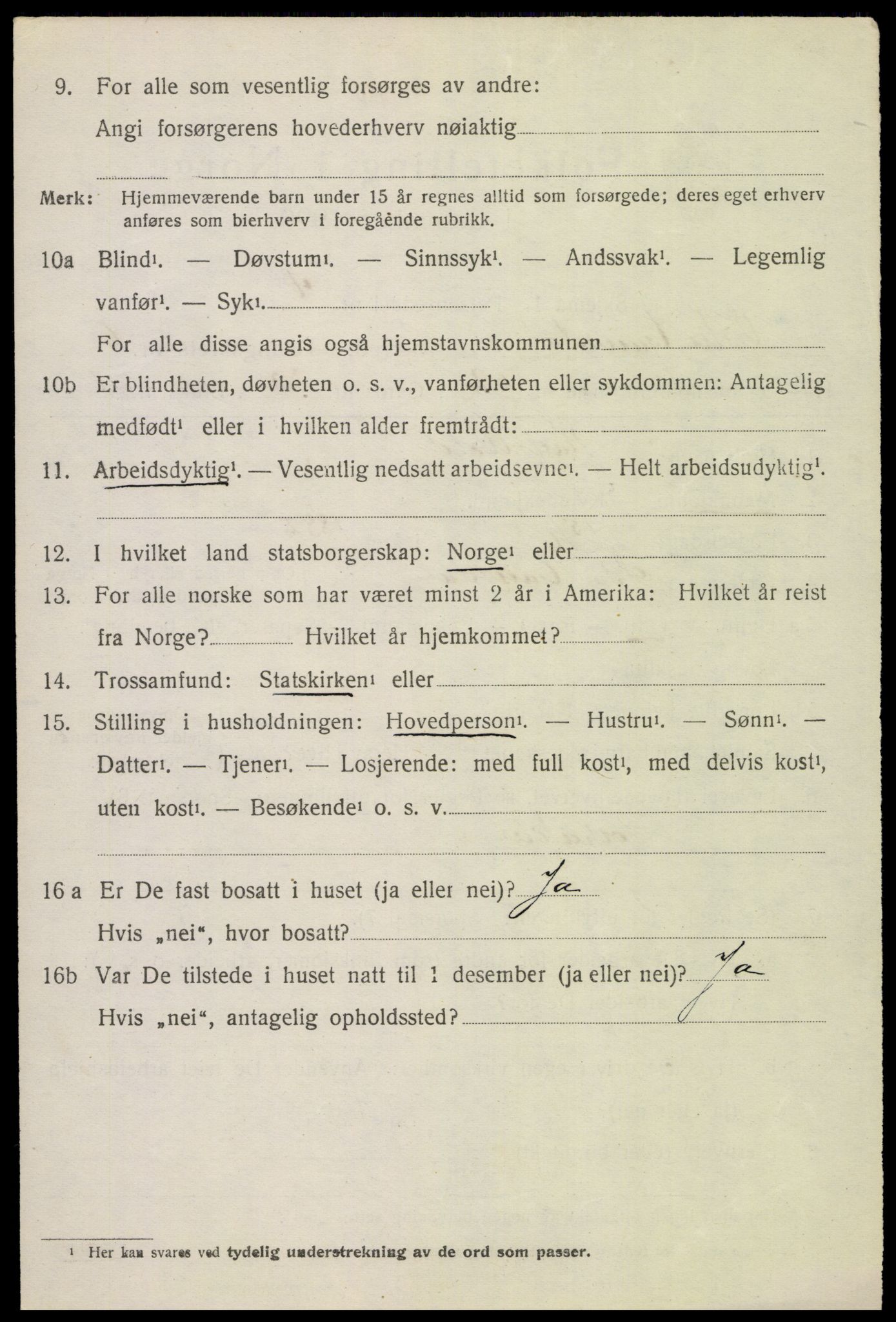 SAH, 1920 census for Vestre Gausdal, 1920, p. 5310