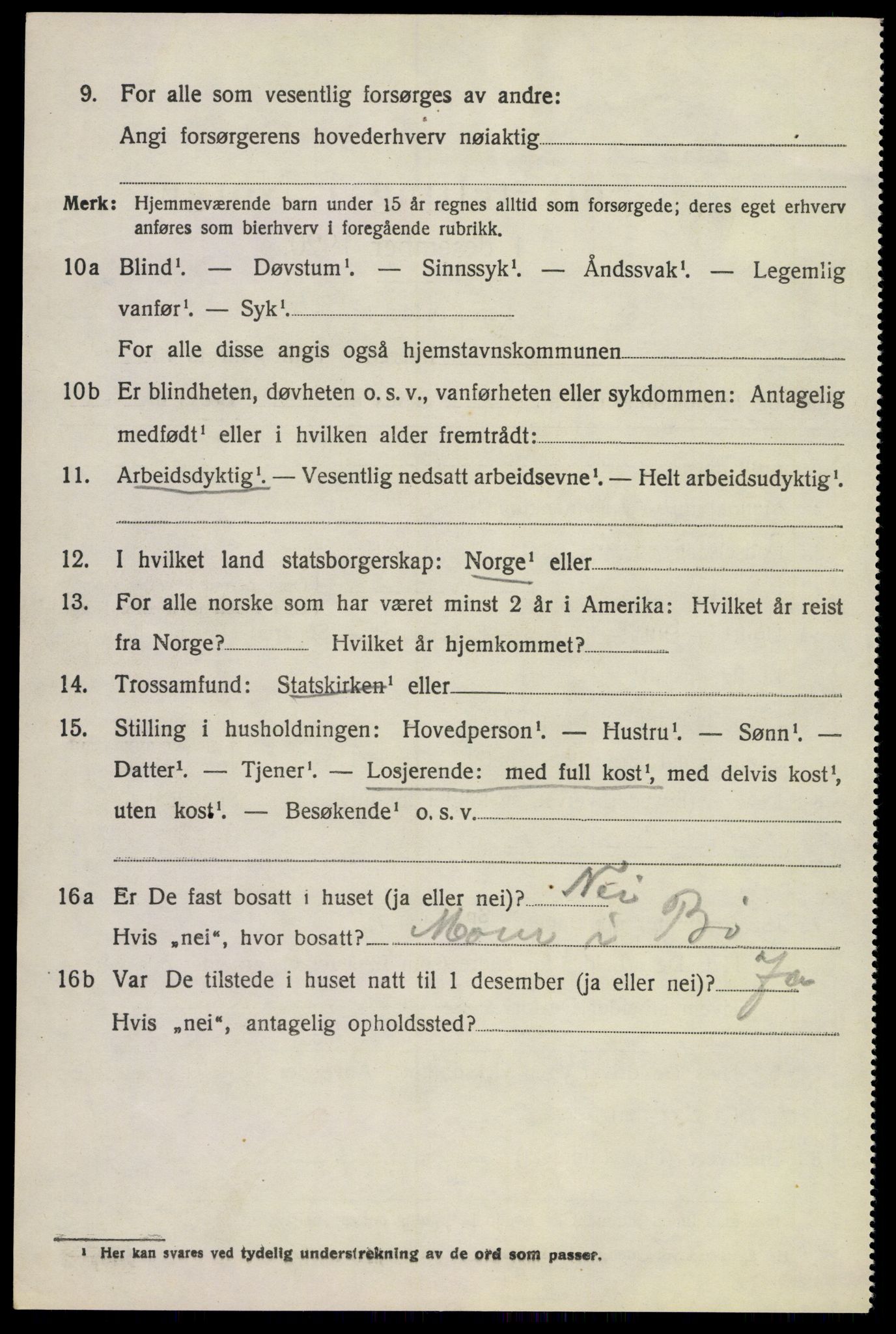 SAKO, 1920 census for Bø (Telemark), 1920, p. 4363