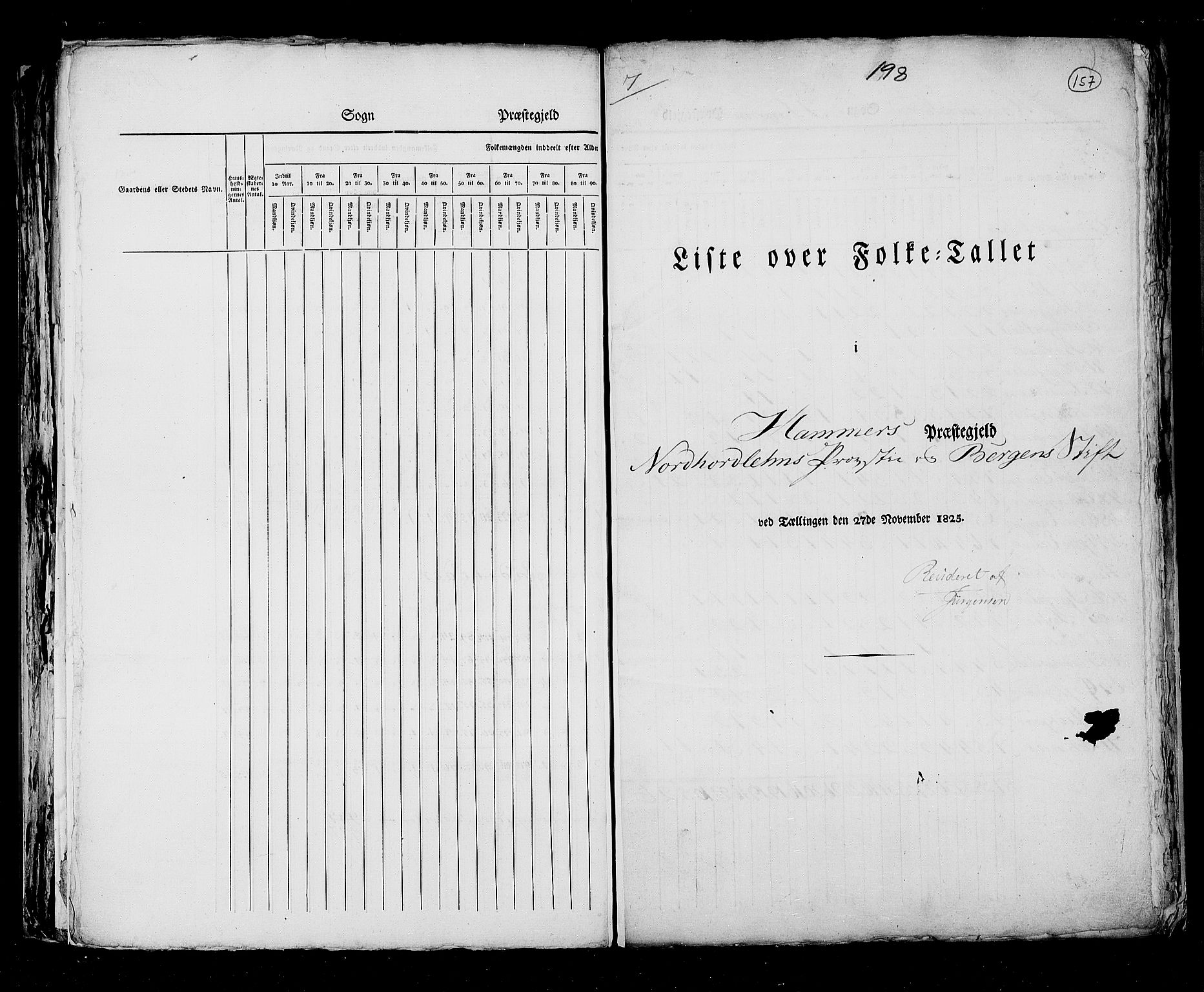 RA, Census 1825, vol. 13: Søndre Bergenhus amt, 1825, p. 157