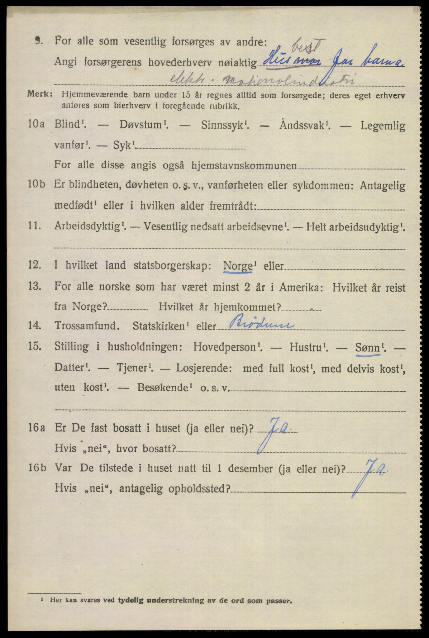 SAKO, 1920 census for Gjerpen, 1920, p. 15195