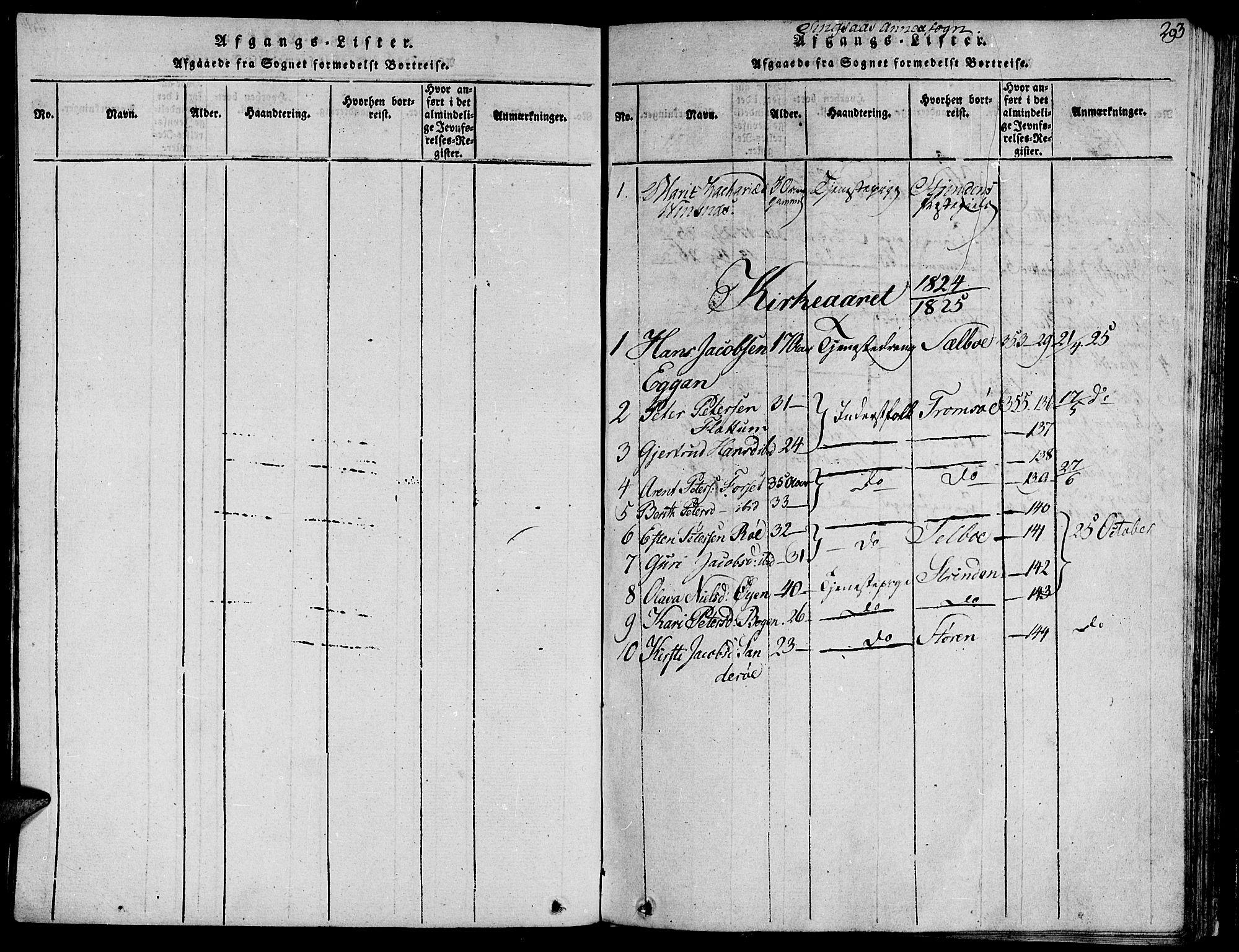 Ministerialprotokoller, klokkerbøker og fødselsregistre - Sør-Trøndelag, SAT/A-1456/685/L0955: Parish register (official) no. 685A03 /2, 1817-1829, p. 293