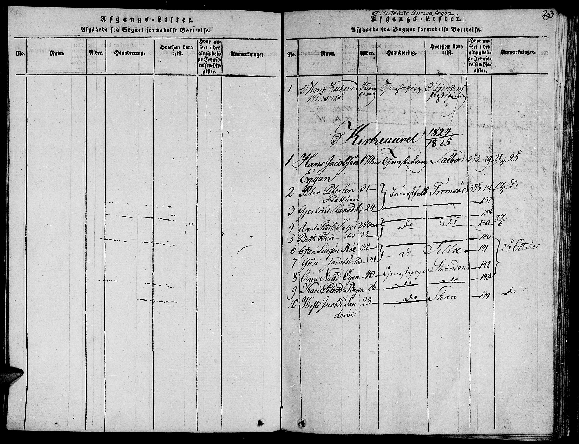 Ministerialprotokoller, klokkerbøker og fødselsregistre - Sør-Trøndelag, AV/SAT-A-1456/685/L0955: Parish register (official) no. 685A03 /2, 1817-1829, p. 293