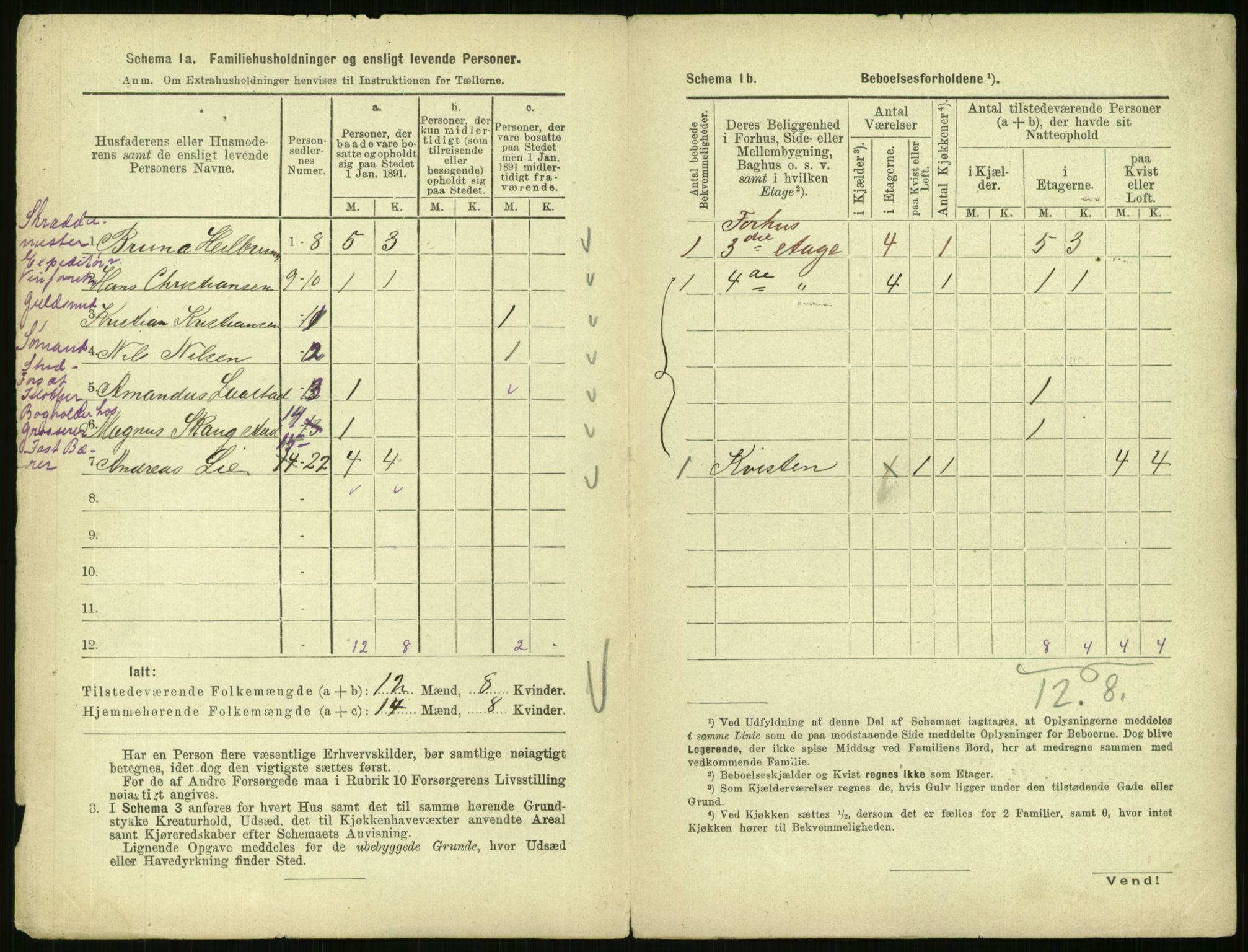 RA, 1891 census for 0301 Kristiania, 1891, p. 5389