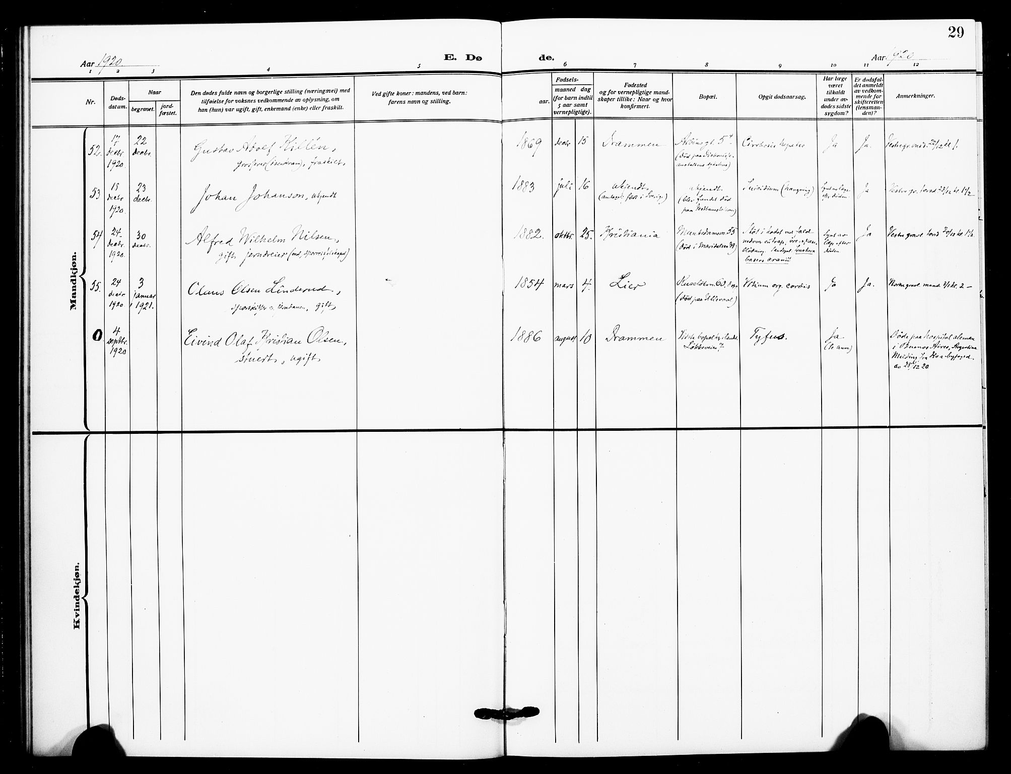 Johannes prestekontor Kirkebøker, AV/SAO-A-10852/F/Fa/L0012: Parish register (official) no. 12, 1918-1930, p. 29