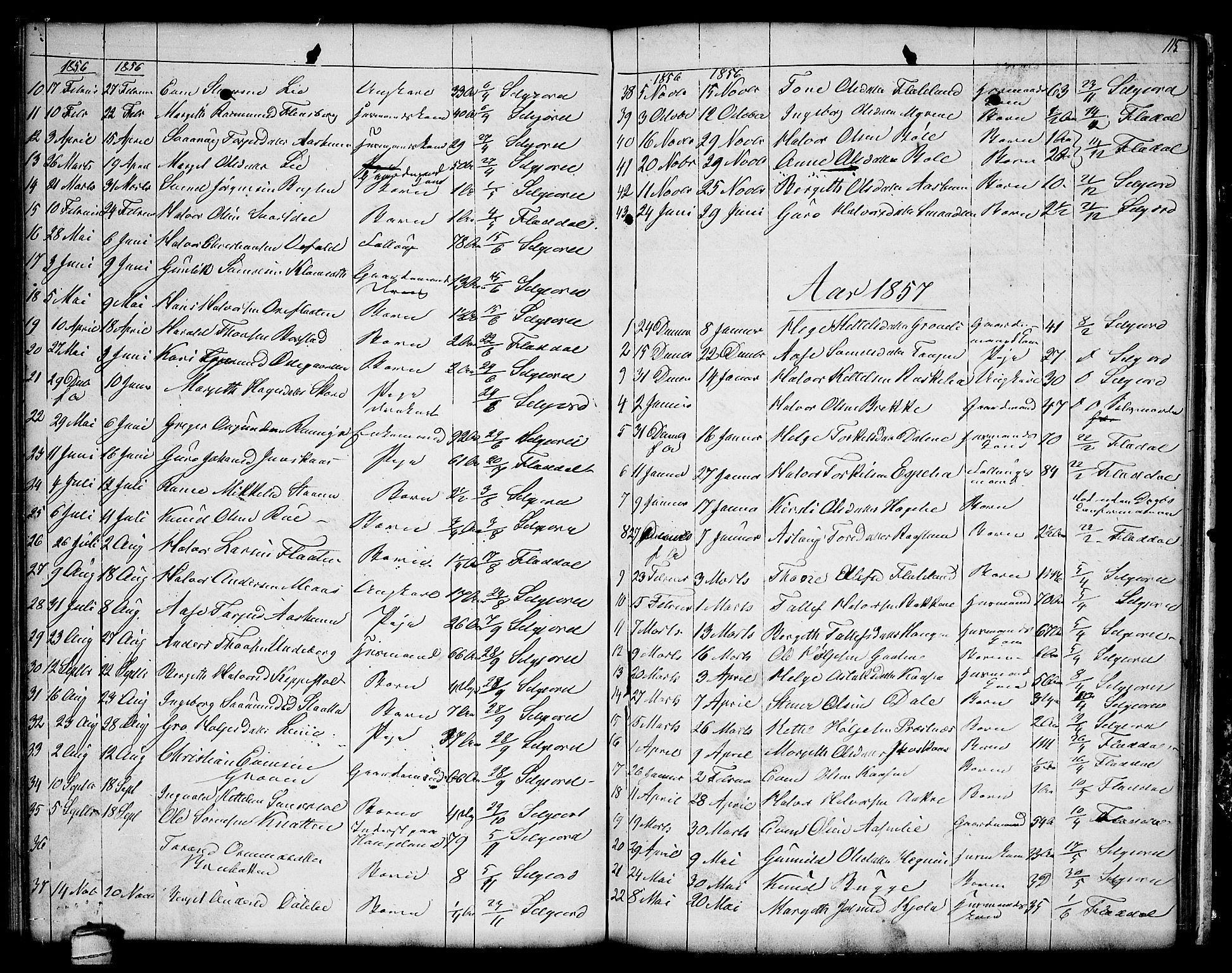 Seljord kirkebøker, AV/SAKO-A-20/G/Ga/L0002: Parish register (copy) no. I 2, 1838-1866, p. 115