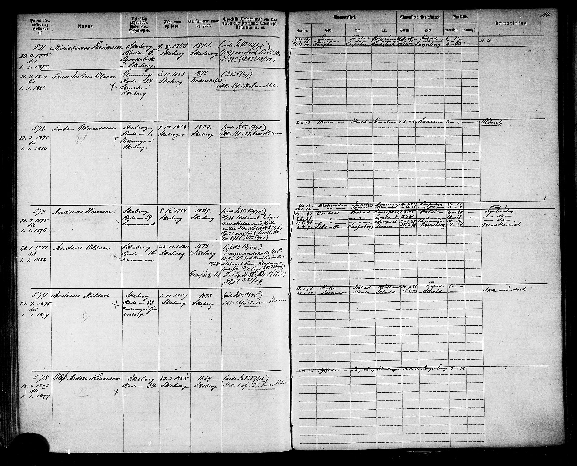 Halden mønstringskontor, AV/SAO-A-10569a/F/Fc/Fca/L0002: Annotasjonsrulle, 1868-1875, p. 132