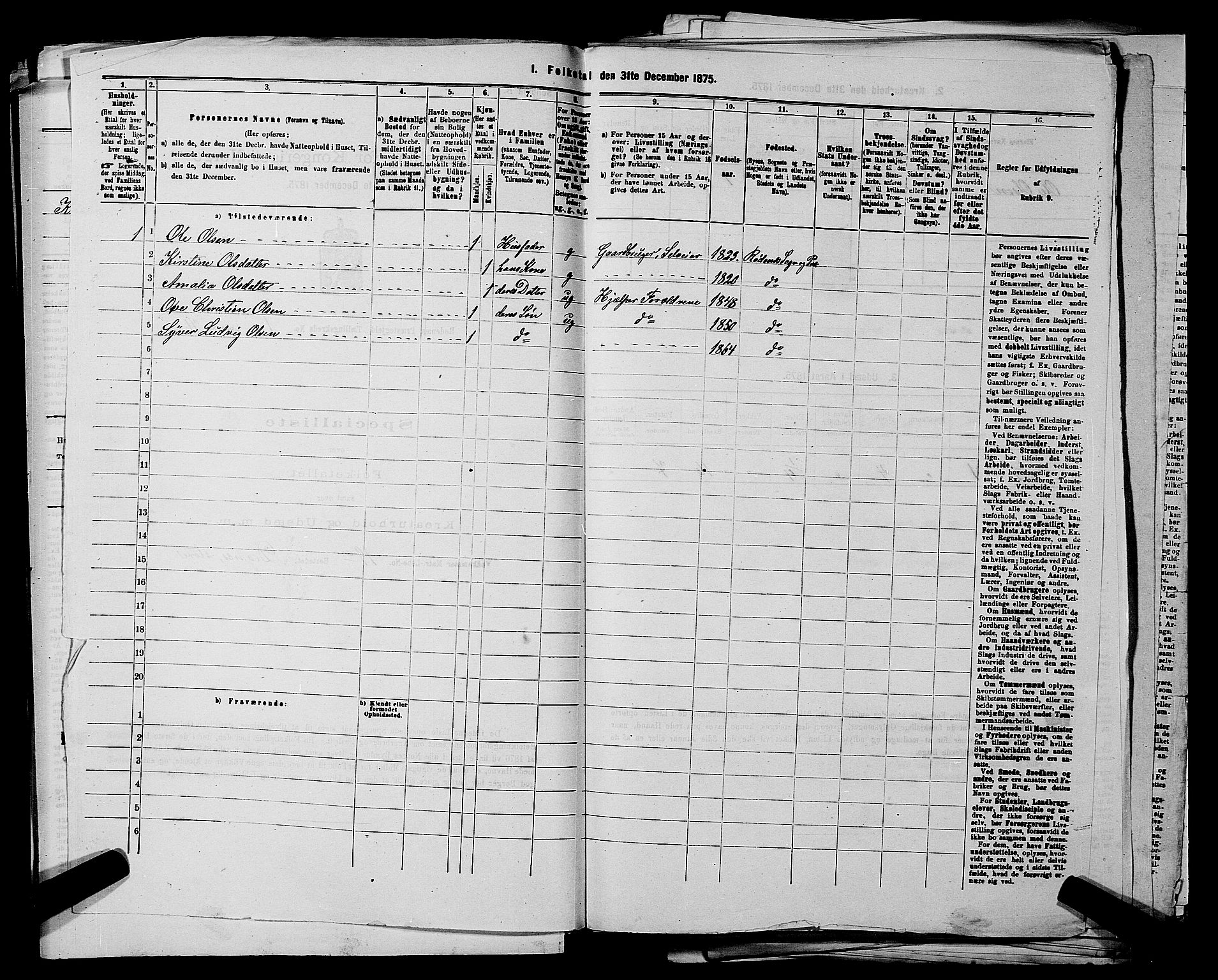 RA, 1875 census for 0120P Rødenes, 1875, p. 171
