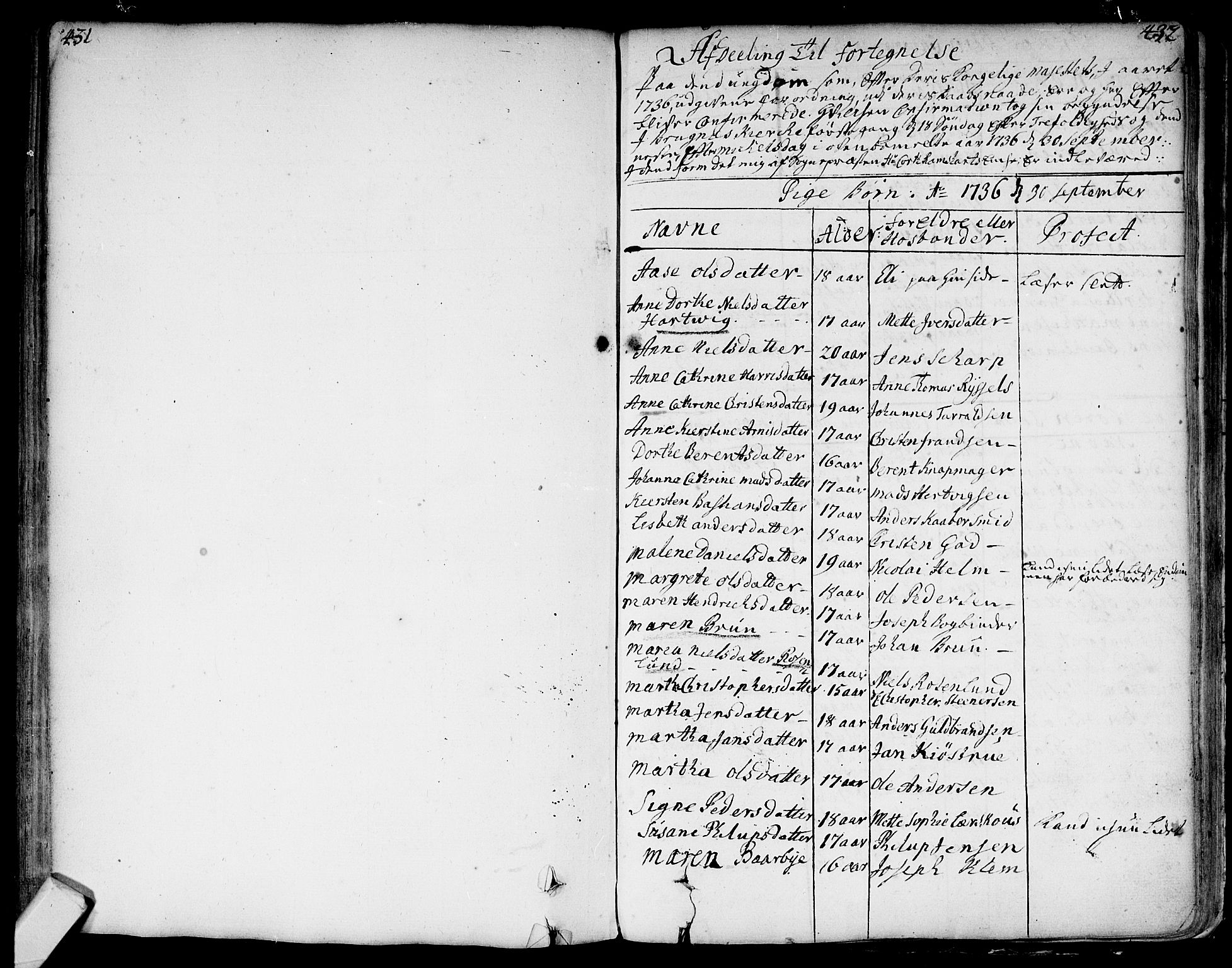 Bragernes kirkebøker, SAKO/A-6/F/Fa/L0004: Parish register (official) no. I 4, 1734-1759, p. 431-432