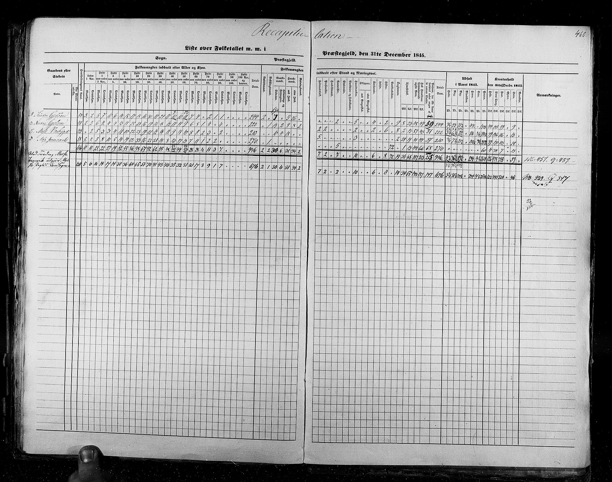 RA, Census 1845, vol. 2: Smålenenes amt og Akershus amt, 1845, p. 460