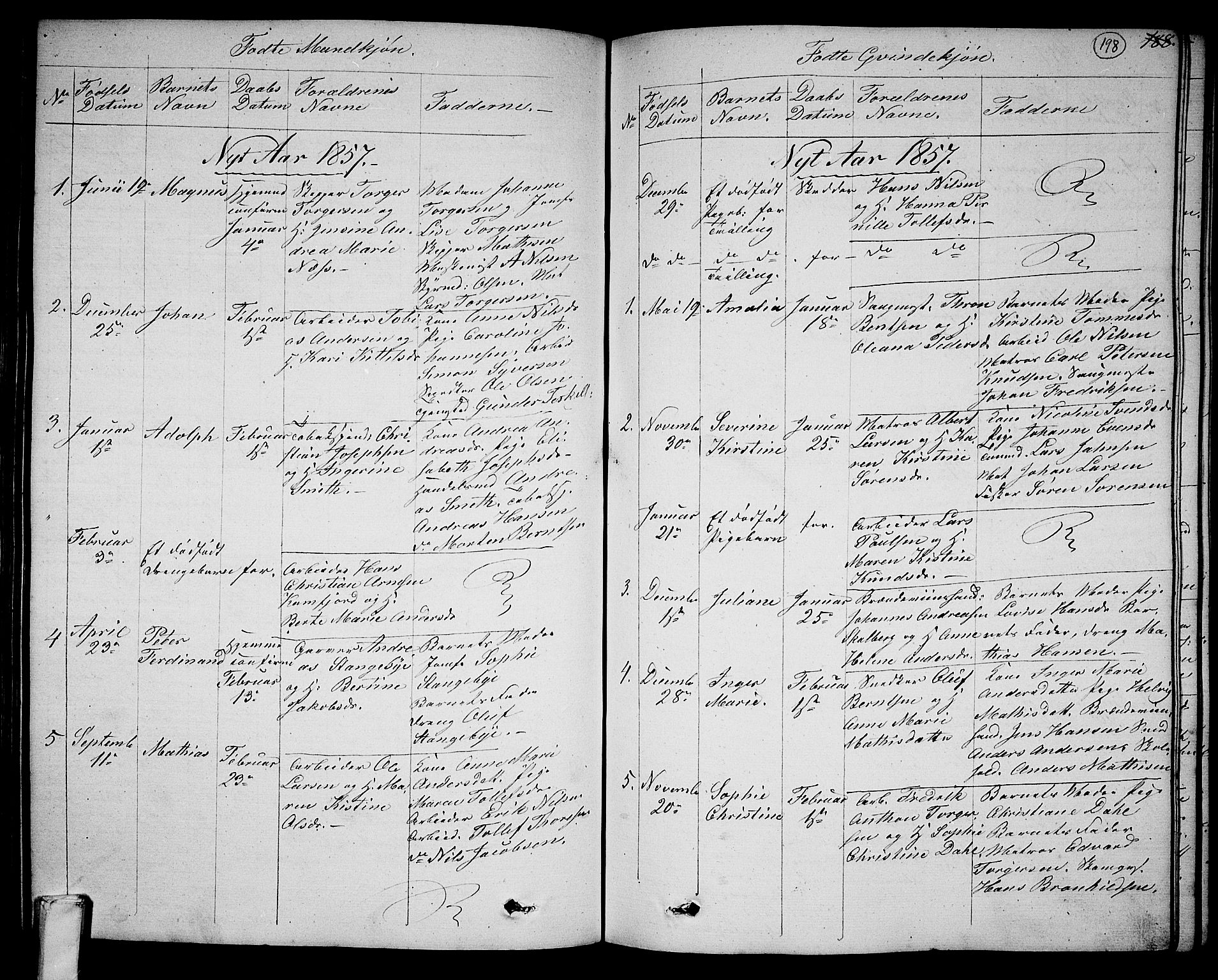 Larvik kirkebøker, SAKO/A-352/G/Ga/L0003a: Parish register (copy) no. I 3A, 1830-1870, p. 198