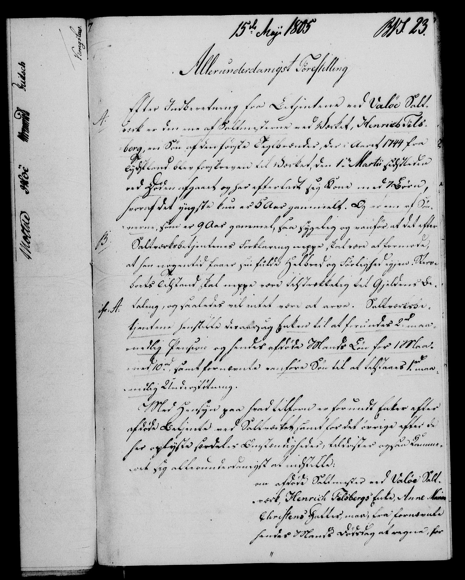 Rentekammeret, Renteskriverkontorene, AV/RA-EA-3115/M/Mf/Mfb/L0007: Relasjons- og resolusjonsprotokoll med register (merket RK 54.13), 1805-1806