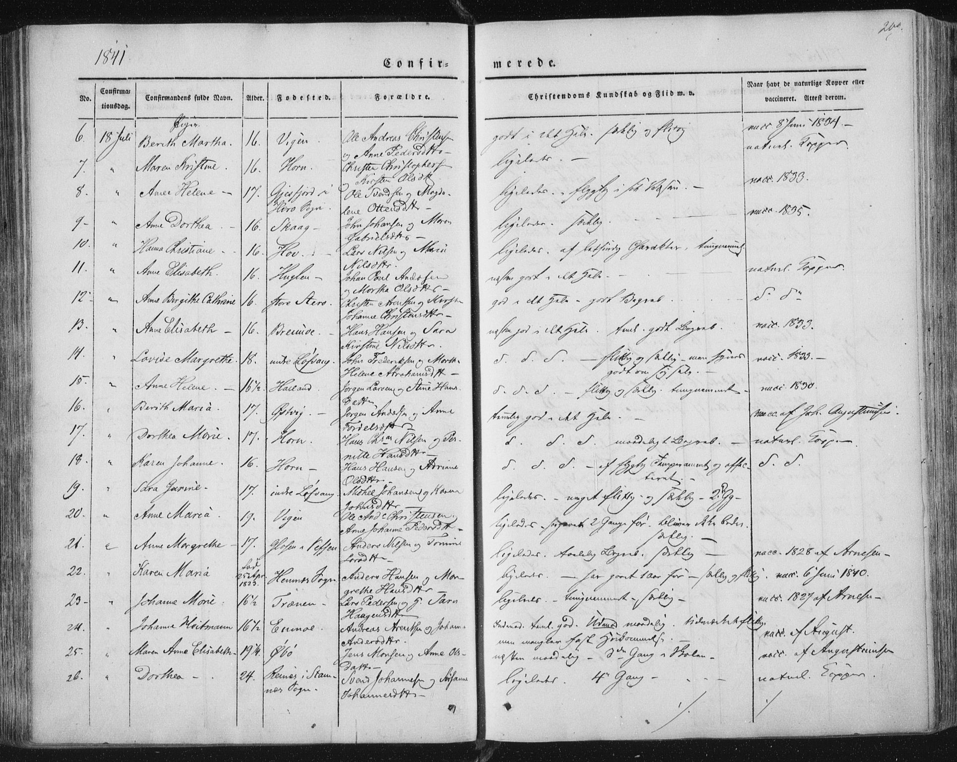 Ministerialprotokoller, klokkerbøker og fødselsregistre - Nordland, AV/SAT-A-1459/838/L0549: Parish register (official) no. 838A07, 1840-1854, p. 209