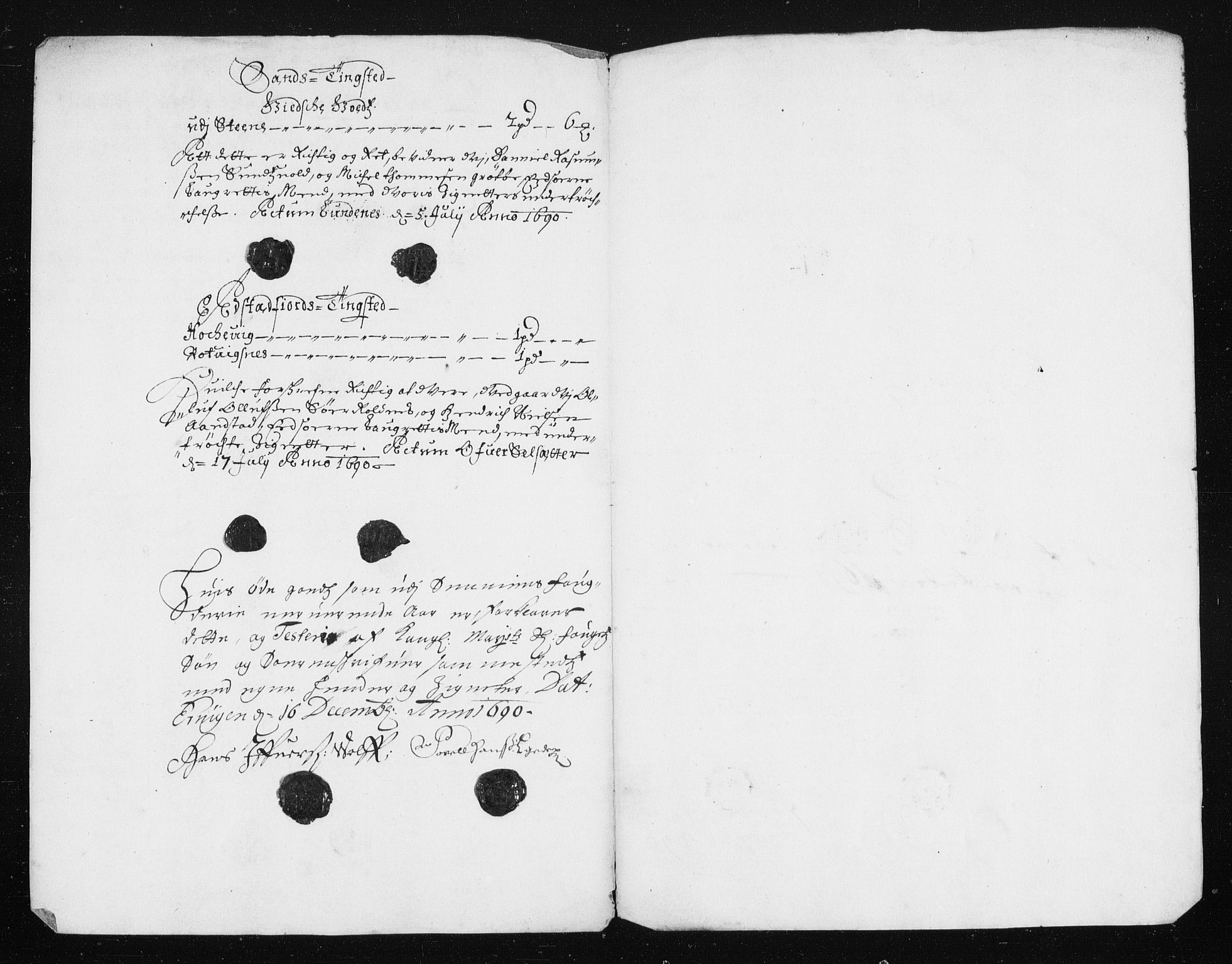 Rentekammeret inntil 1814, Reviderte regnskaper, Stiftamtstueregnskaper, Trondheim stiftamt og Nordland amt, AV/RA-EA-6044/R/Rh/L0015: Nordland amt, 1690