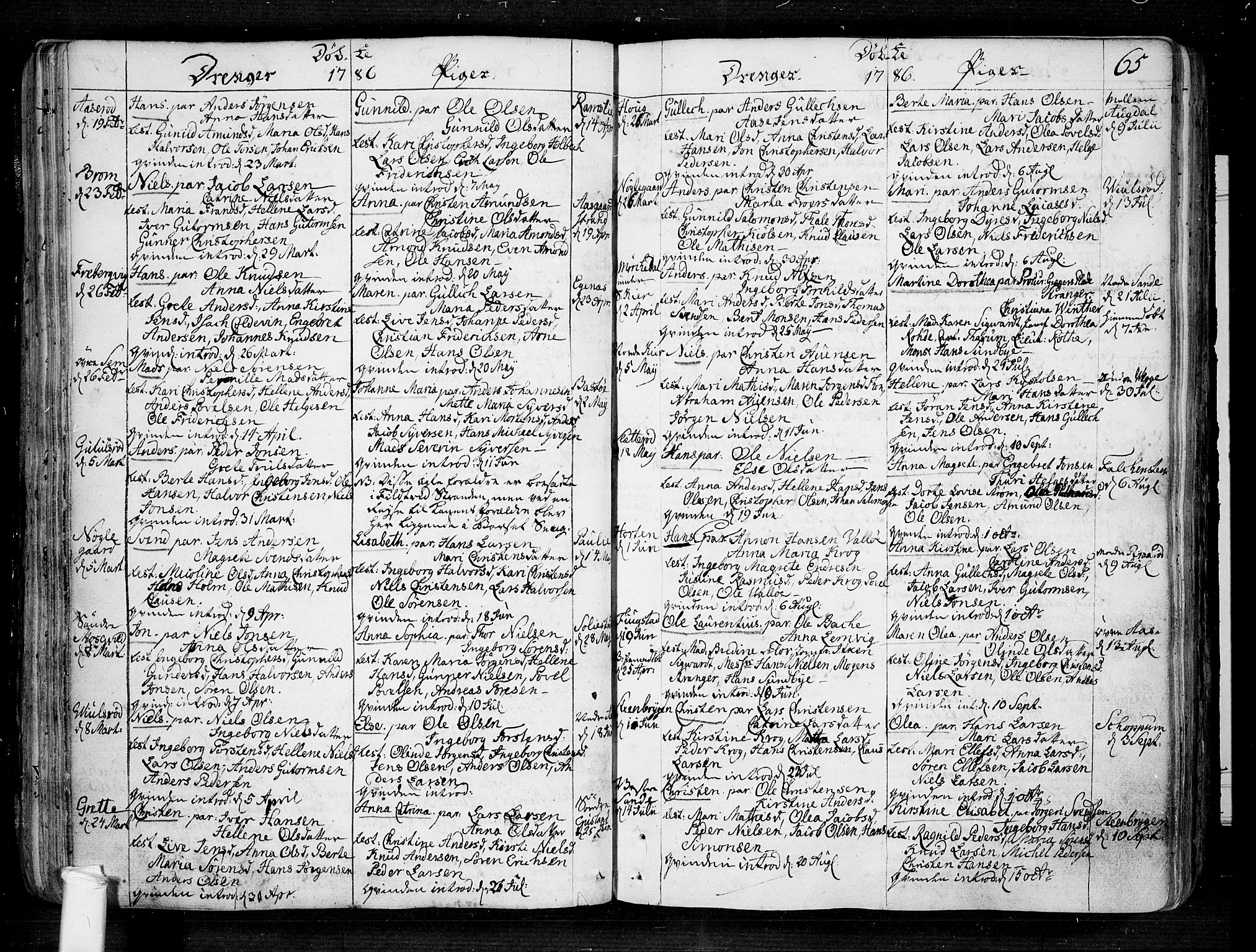 Borre kirkebøker, SAKO/A-338/F/Fa/L0002: Parish register (official) no. I 2, 1752-1806, p. 65