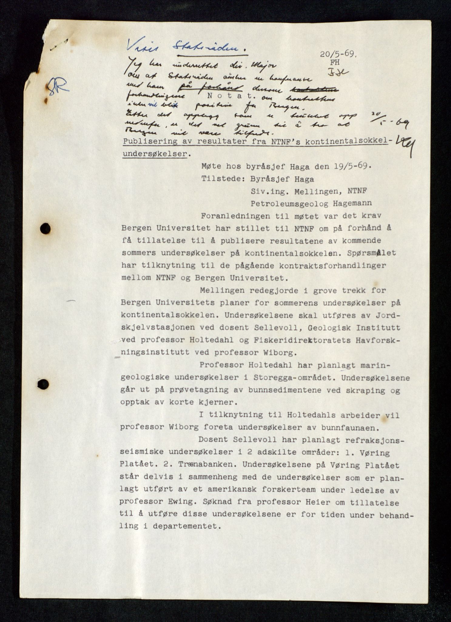 Industridepartementet, Oljekontoret, SAST/A-101348/Db/L0005: Seismiske undersøkelser, 1963-1972, p. 3