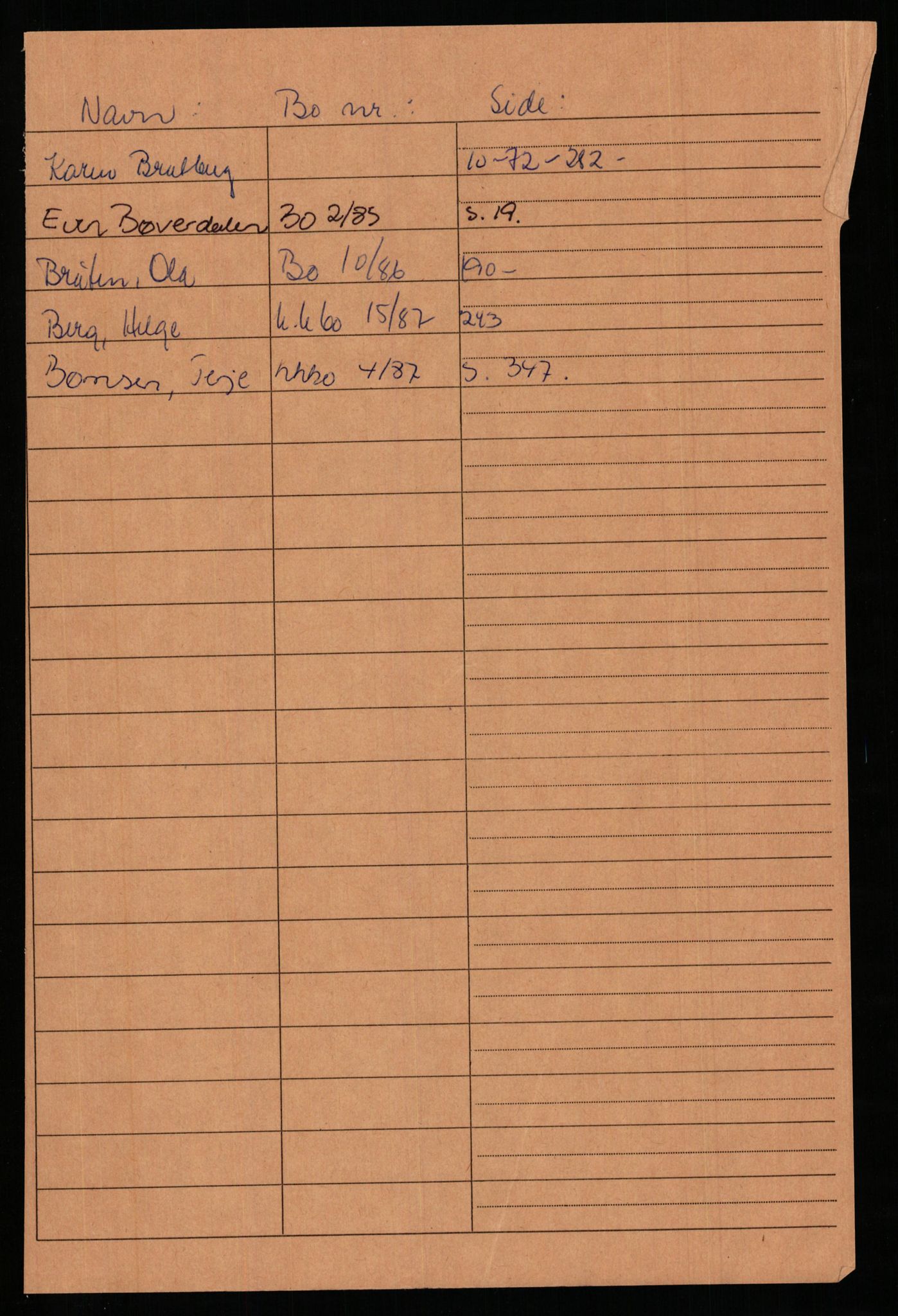 Nord-Hedmark sorenskriveri, SAH/TING-012/J/Jd/L0020/0002: Skifteutlodningsprotokoller / Skifteutlodningsprotokoll, 1986-1988