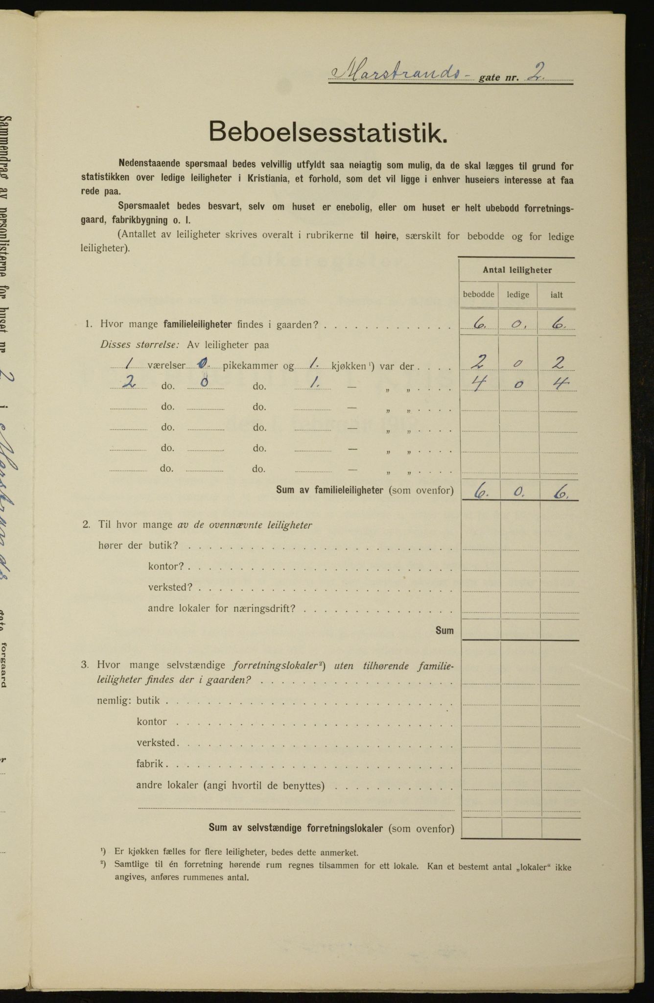 OBA, Municipal Census 1912 for Kristiania, 1912, p. 65087