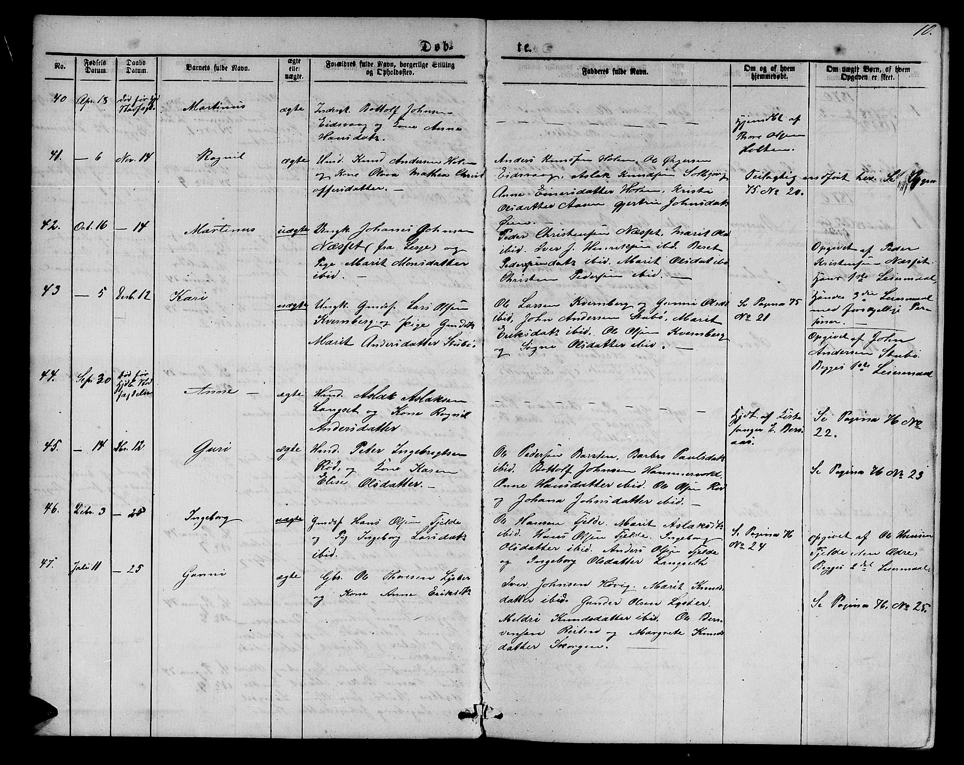 Ministerialprotokoller, klokkerbøker og fødselsregistre - Møre og Romsdal, AV/SAT-A-1454/551/L0630: Parish register (copy) no. 551C02, 1867-1885, p. 10