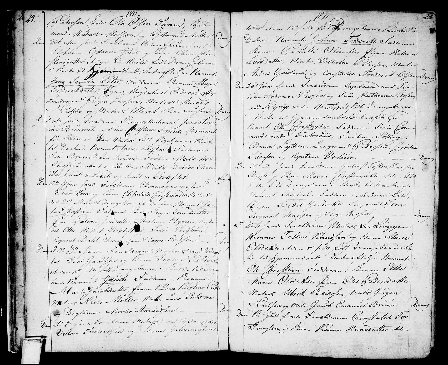 Stavern kirkebøker, AV/SAKO-A-318/F/Fa/L0004: Parish register (official) no. 4, 1809-1816, p. 24-25