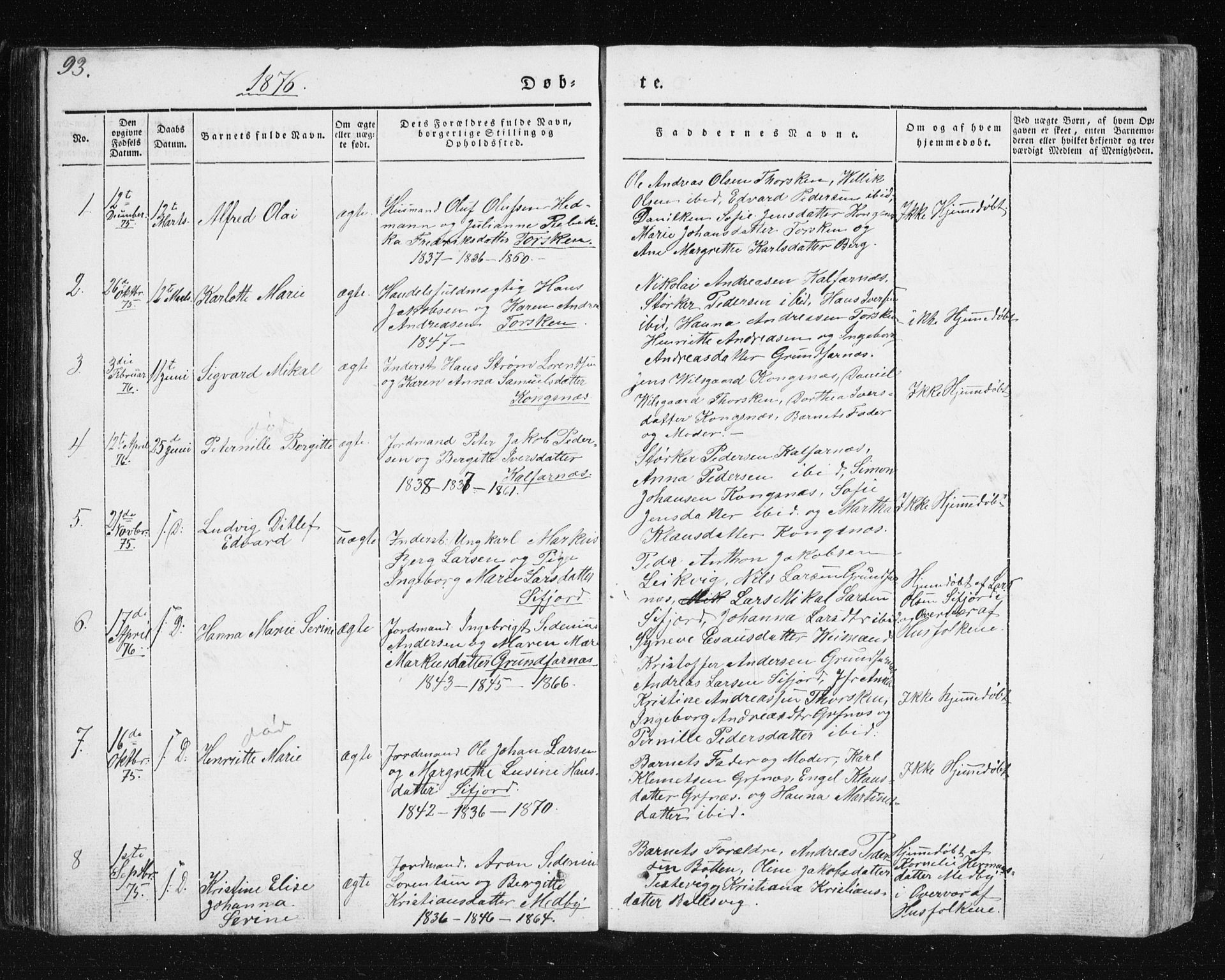 Berg sokneprestkontor, SATØ/S-1318/G/Ga/Gab/L0011klokker: Parish register (copy) no. 11, 1833-1878, p. 93