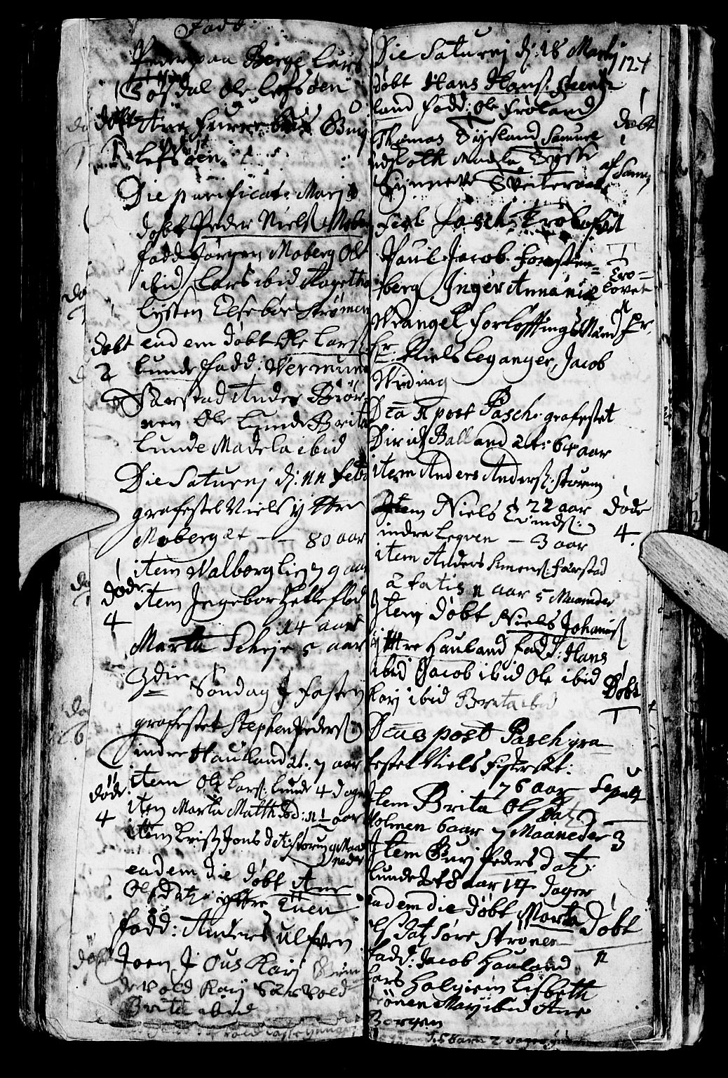 Os sokneprestembete, SAB/A-99929: Parish register (official) no. A 1, 1669-1722, p. 124