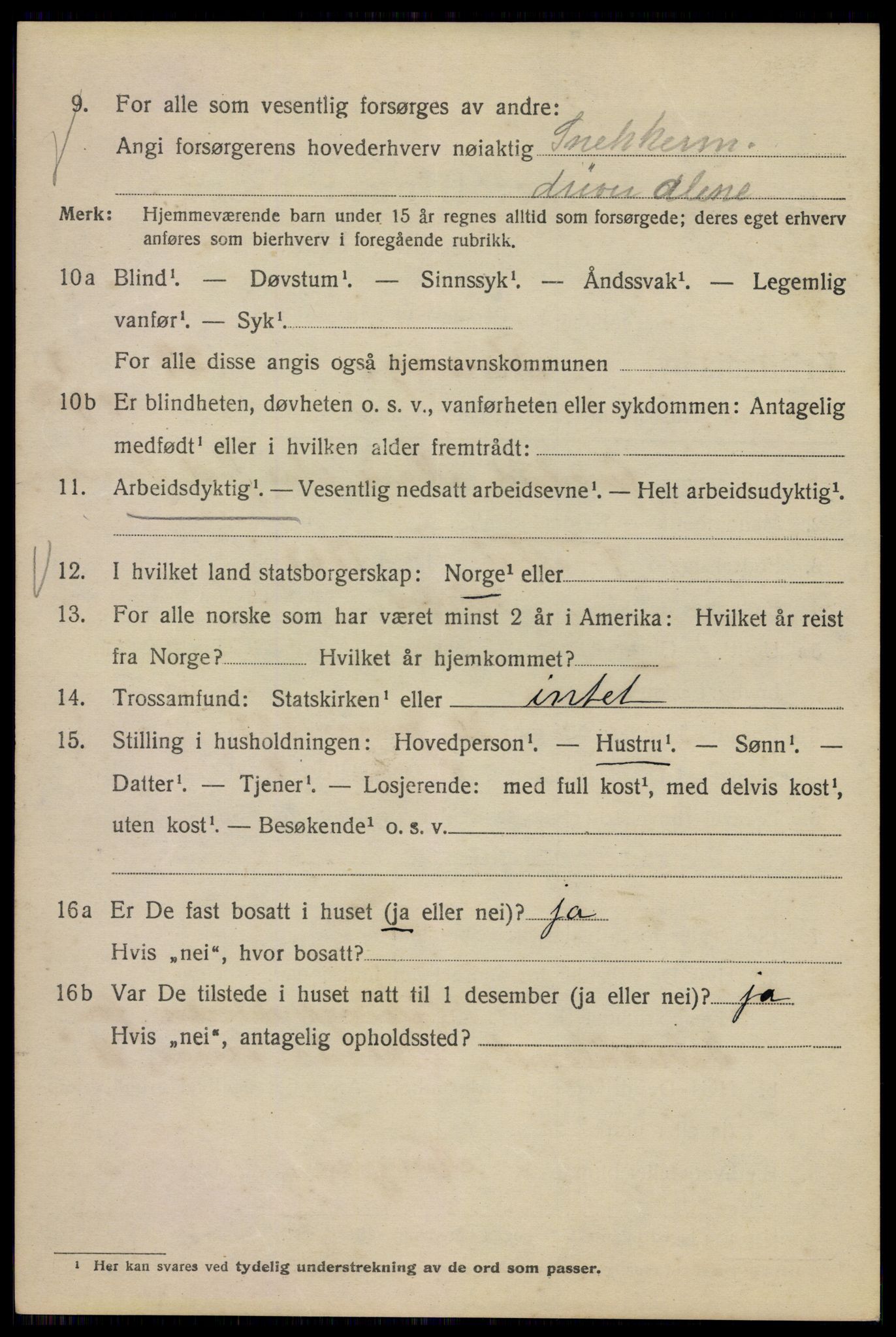 SAO, 1920 census for Kristiania, 1920, p. 569010