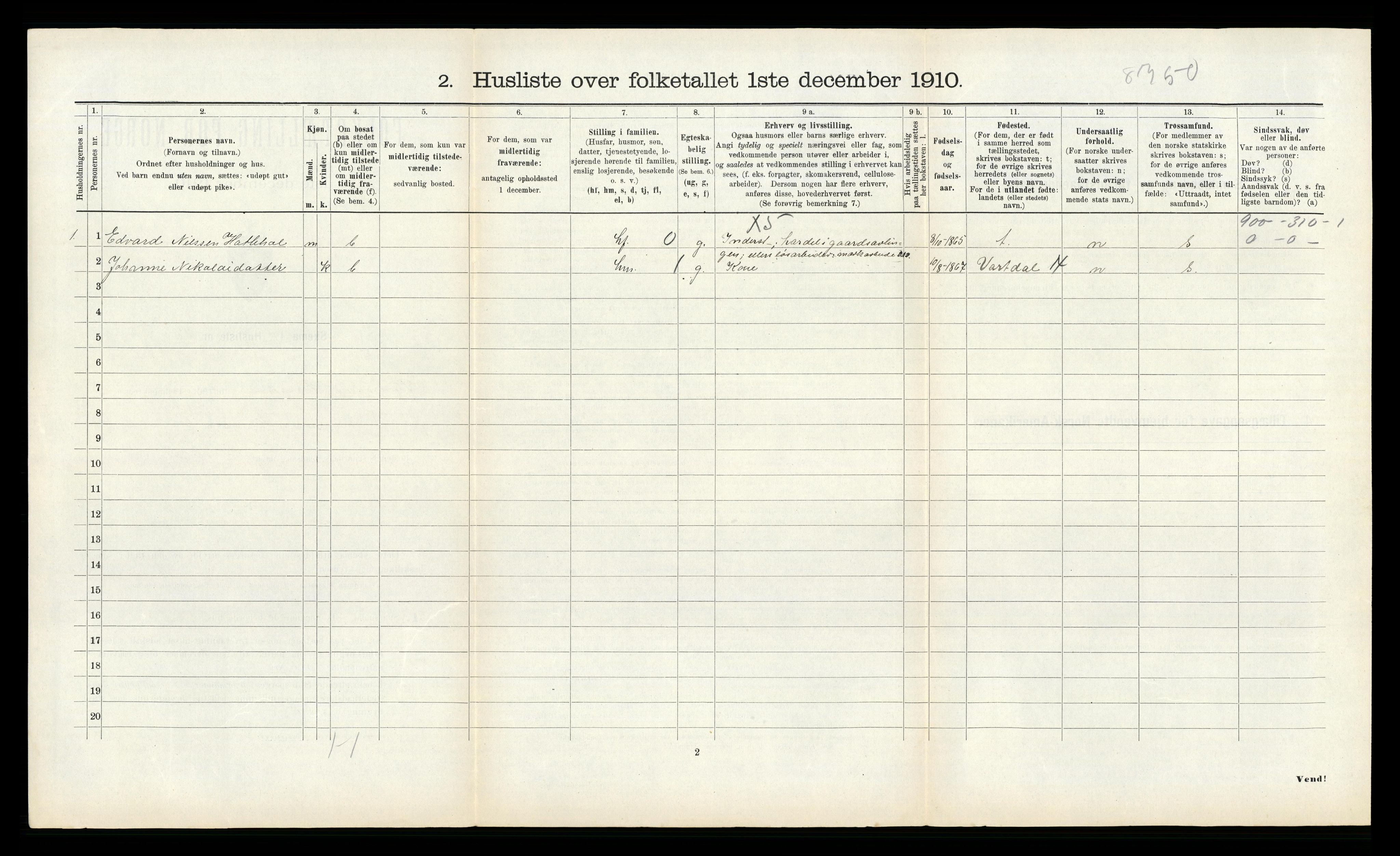 RA, 1910 census for Borgund, 1910, p. 242