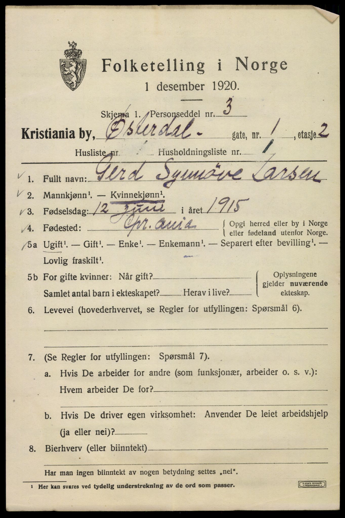 SAO, 1920 census for Kristiania, 1920, p. 655659