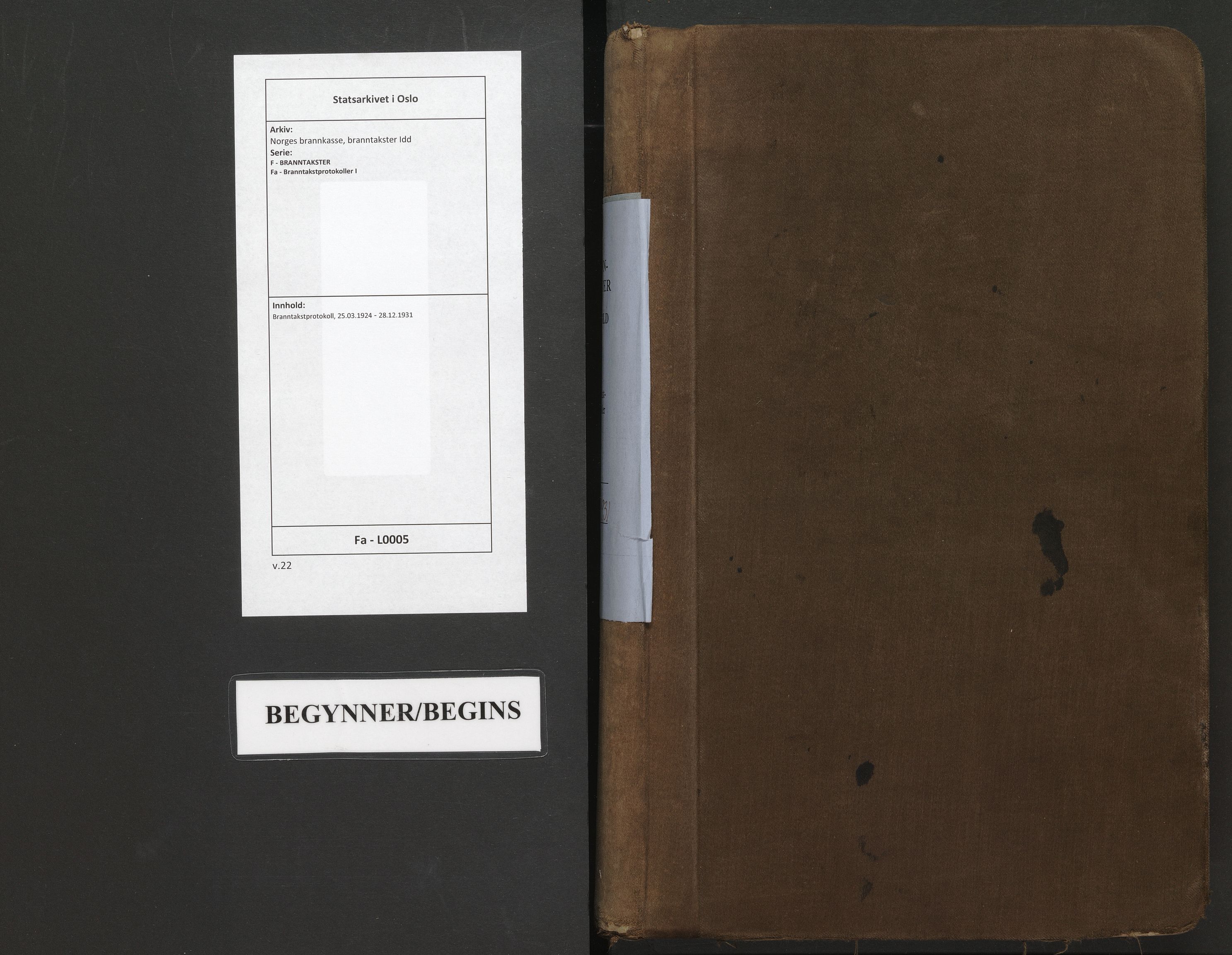 Norges brannkasse, branntakster Idd, AV/SAO-A-11365/F/Fa/L0005: Branntakstprotokoll, 1924-1931