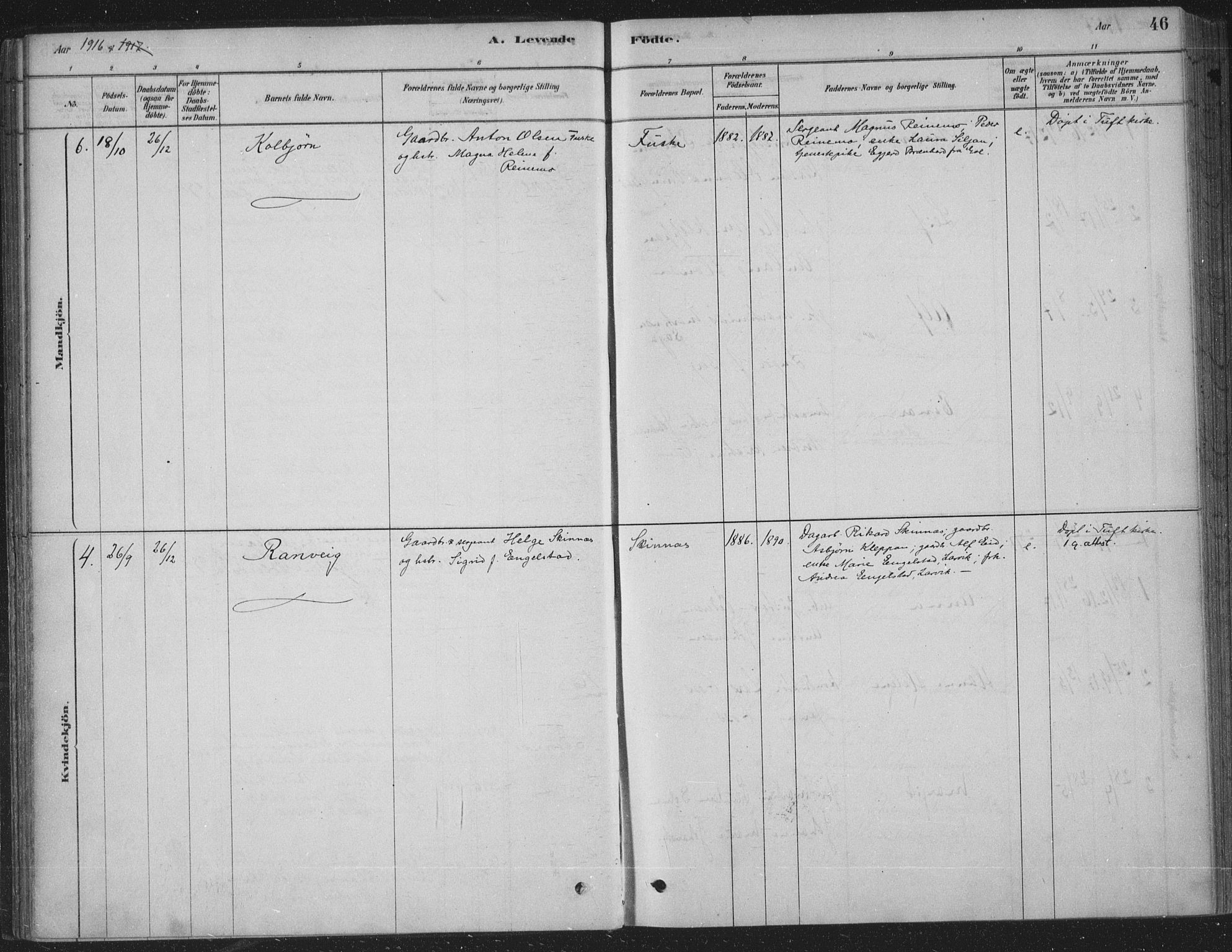 Sandsvær kirkebøker, AV/SAKO-A-244/F/Fe/L0001: Parish register (official) no. V 1, 1878-1936, p. 46