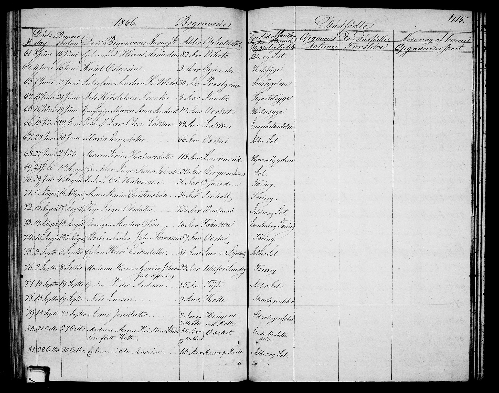 Holla kirkebøker, AV/SAKO-A-272/G/Ga/L0003: Parish register (copy) no. I 3, 1849-1866, p. 415