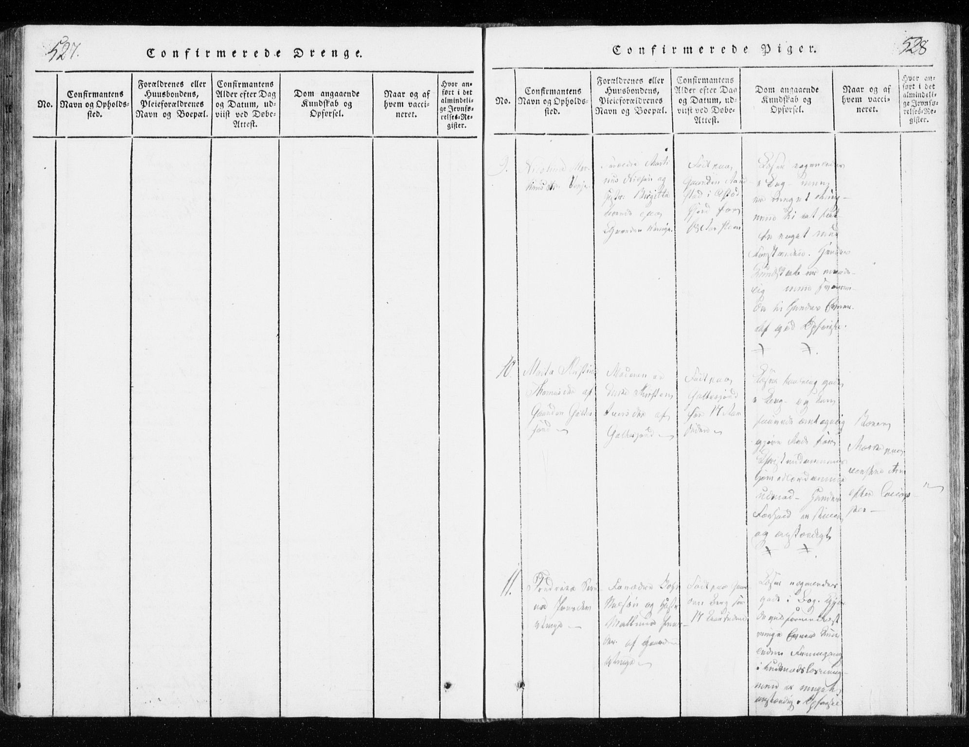 Tranøy sokneprestkontor, AV/SATØ-S-1313/I/Ia/Iaa/L0004kirke: Parish register (official) no. 4, 1820-1829, p. 527-528