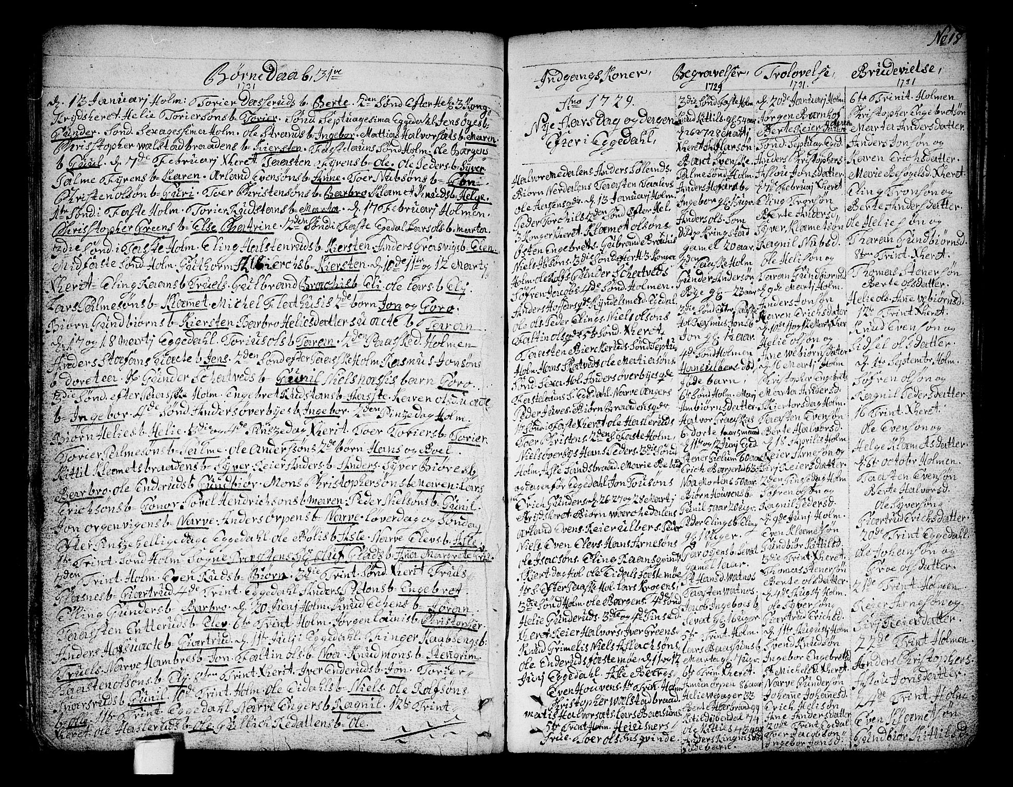 Sigdal kirkebøker, SAKO/A-245/F/Fa/L0001: Parish register (official) no. I 1, 1722-1777, p. 18