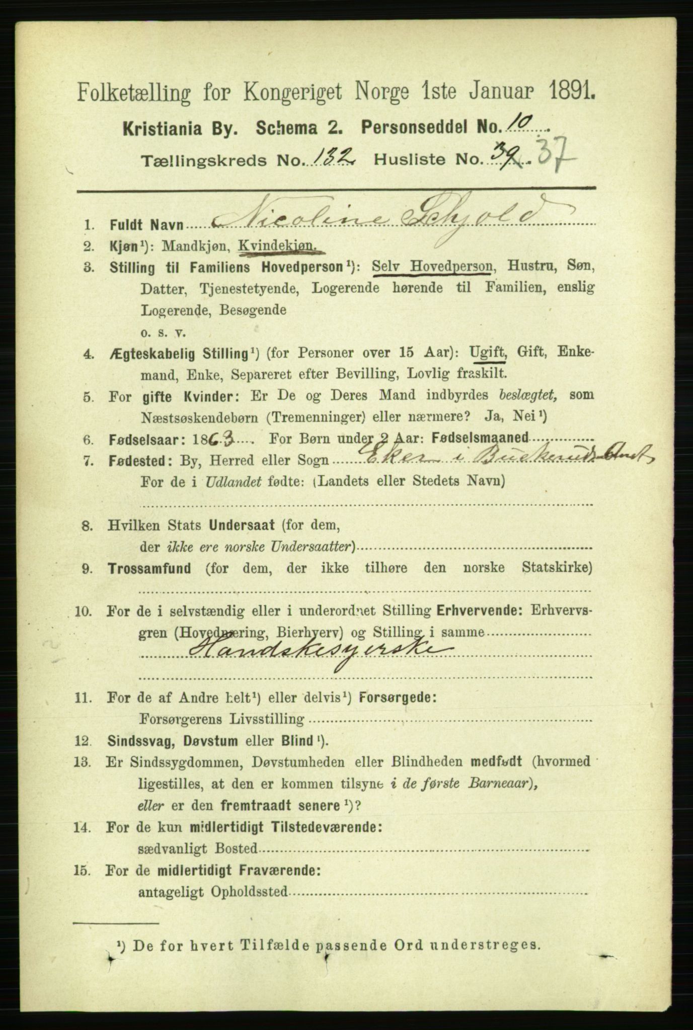 RA, 1891 census for 0301 Kristiania, 1891, p. 71975