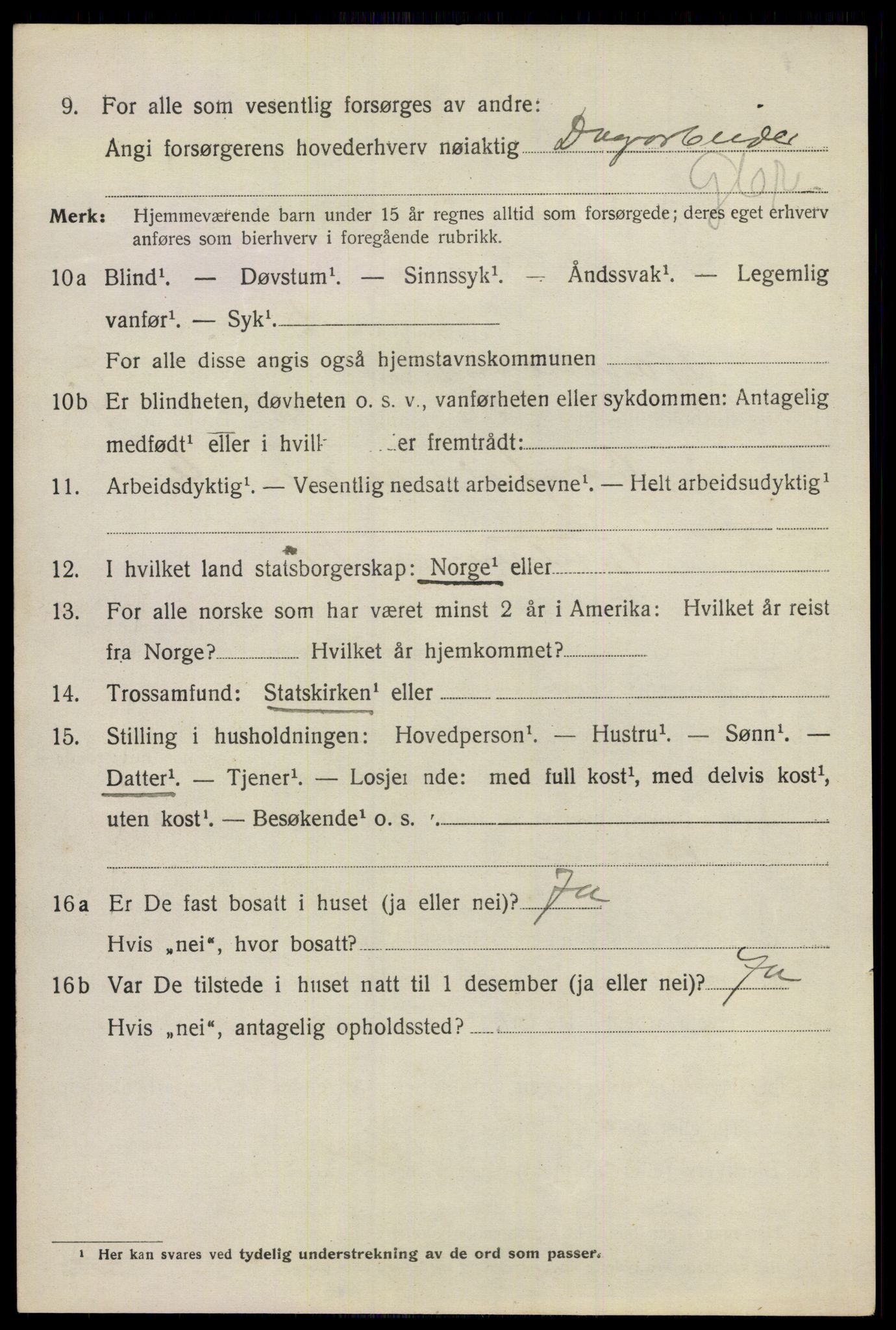 SAO, 1920 census for Nannestad, 1920, p. 9265