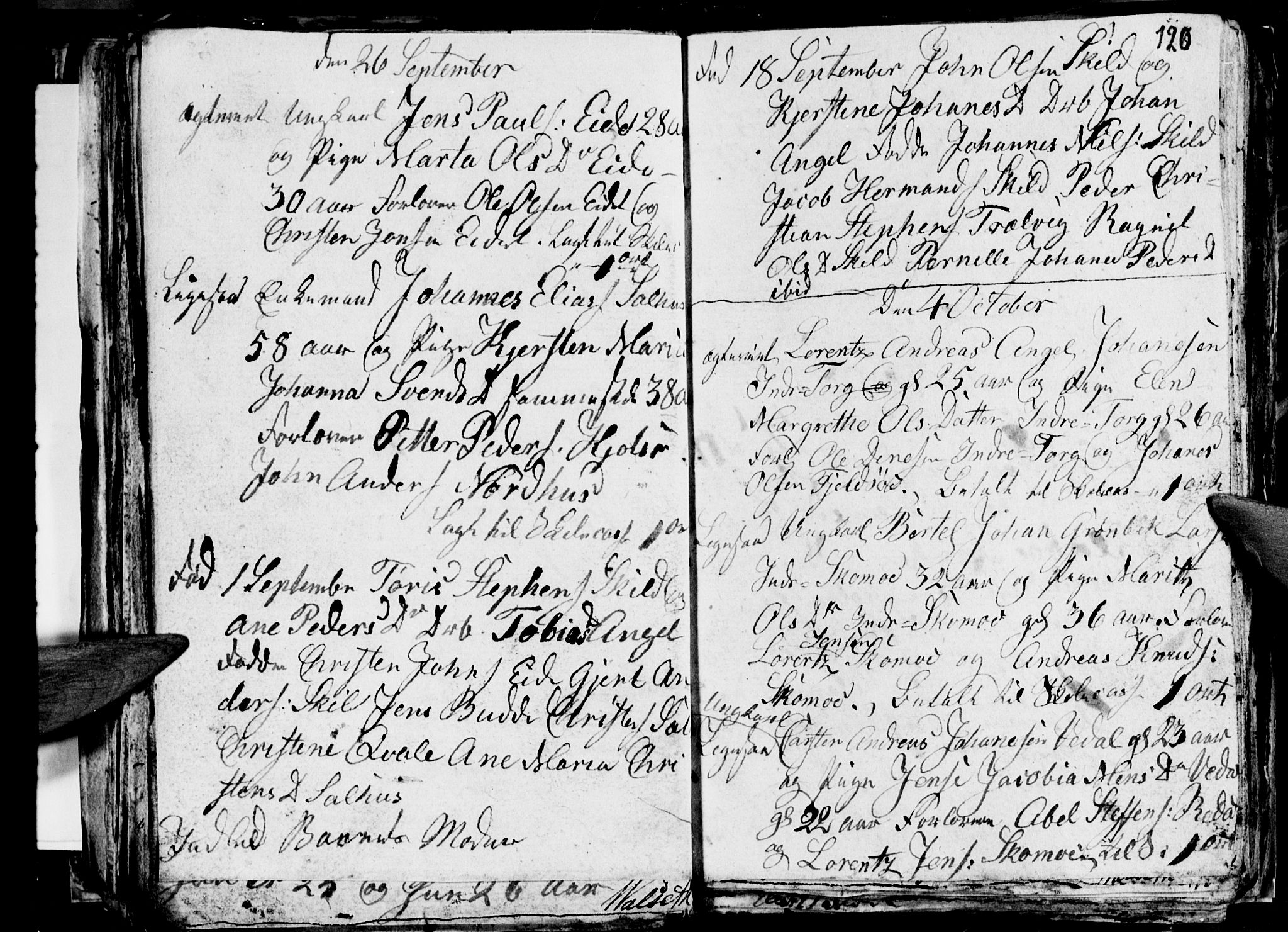 Ministerialprotokoller, klokkerbøker og fødselsregistre - Nordland, AV/SAT-A-1459/813/L0210: Parish register (copy) no. 813C02, 1825-1836, p. 120