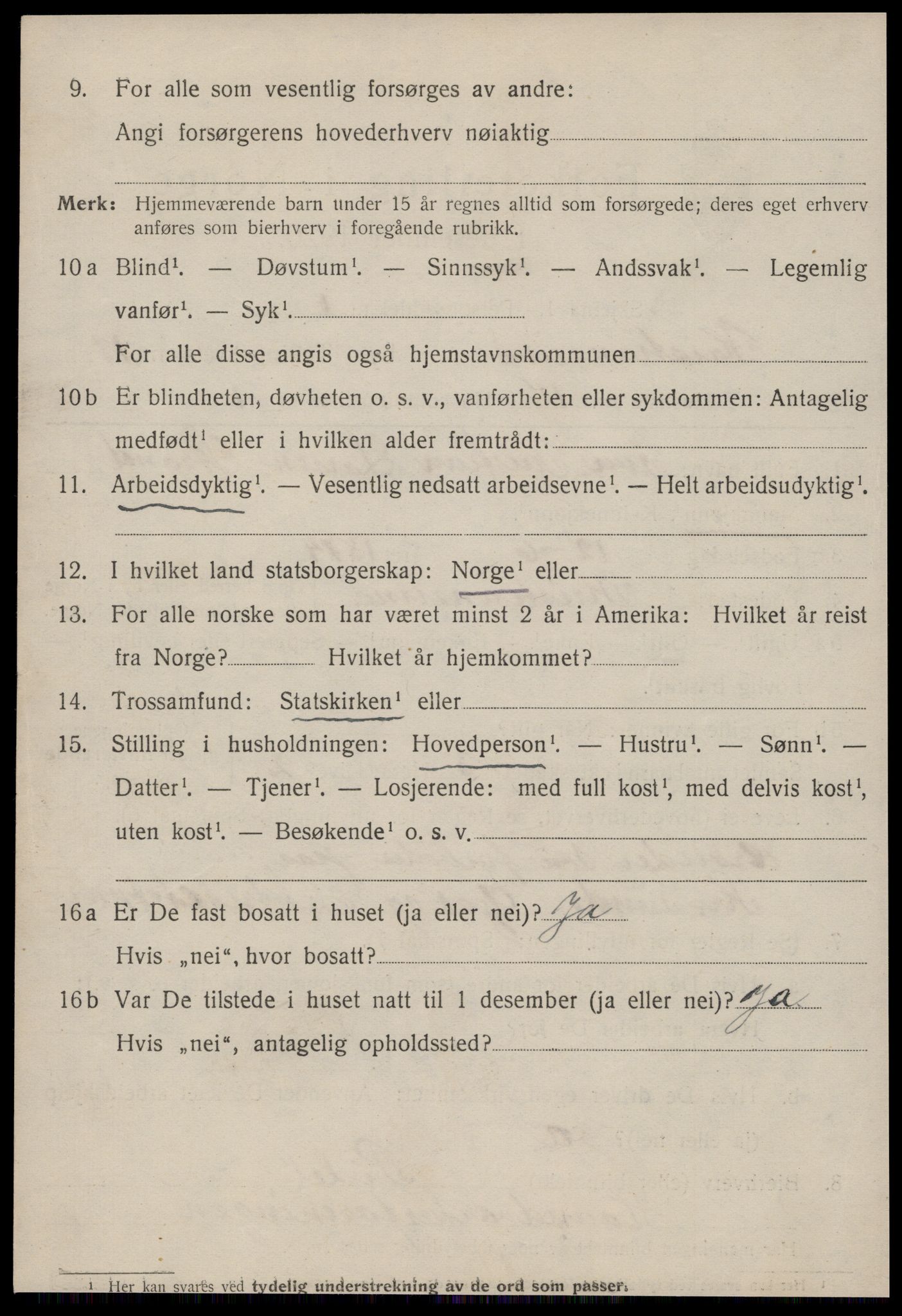 SAT, 1920 census for Kristiansund, 1920, p. 26430