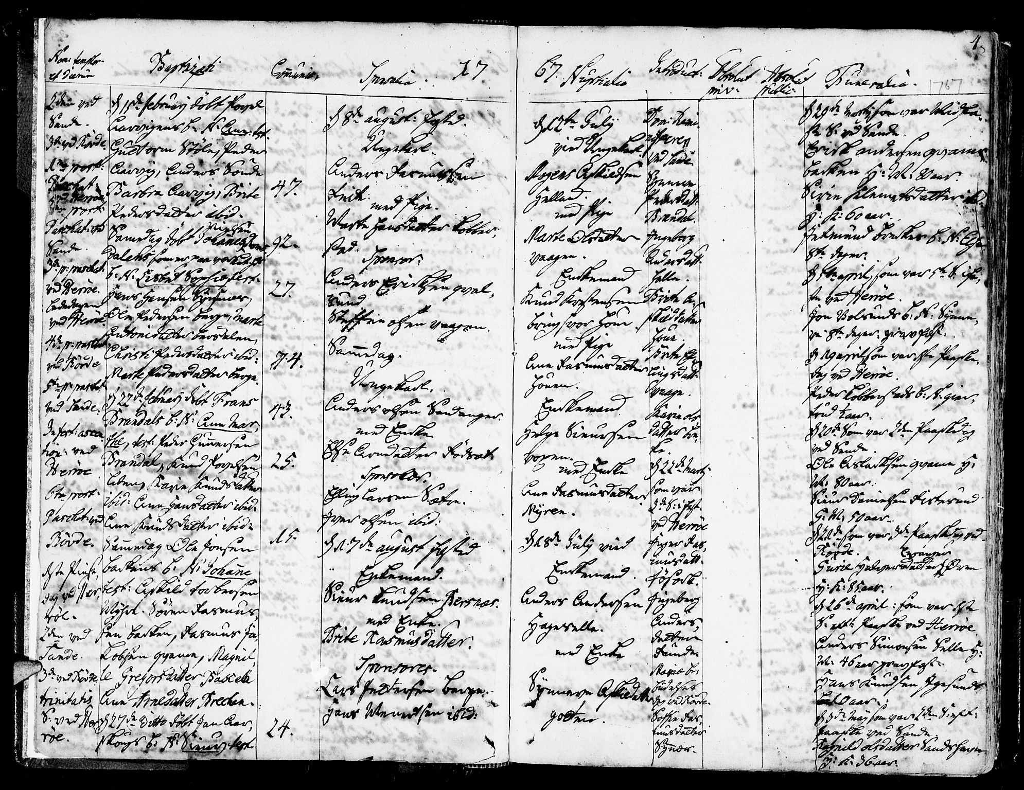 Ministerialprotokoller, klokkerbøker og fødselsregistre - Møre og Romsdal, AV/SAT-A-1454/507/L0067: Parish register (official) no. 507A02, 1767-1788, p. 4