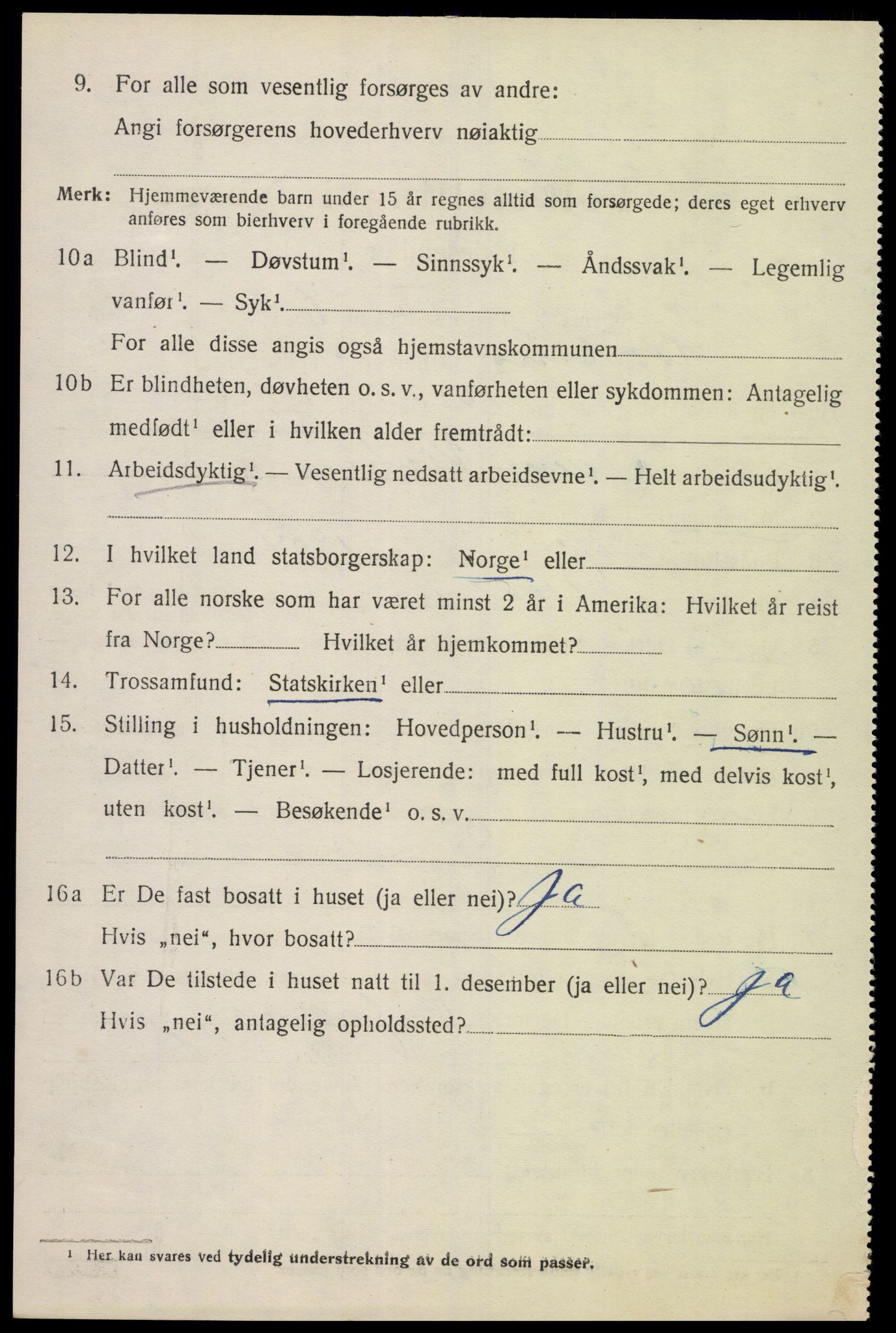 SAK, 1920 census for Konsmo, 1920, p. 1127