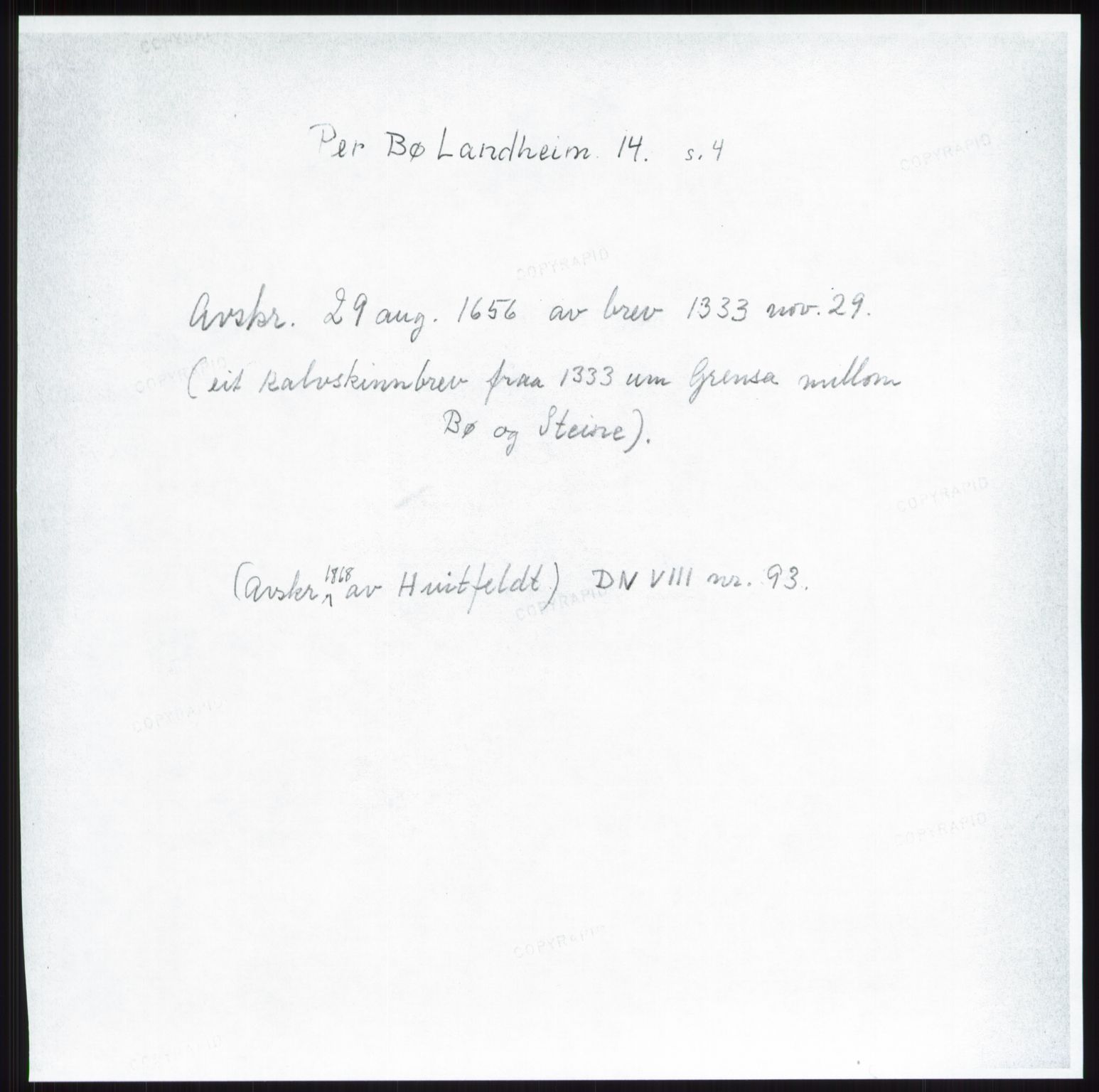 Samlinger til kildeutgivelse, Diplomavskriftsamlingen, AV/RA-EA-4053/H/Ha, p. 3065