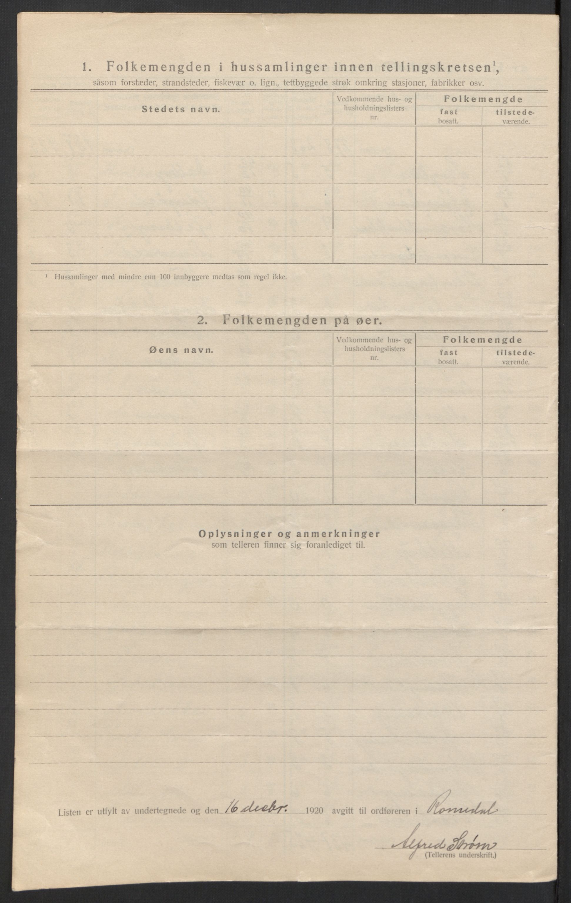 SAH, 1920 census for Romedal, 1920, p. 21