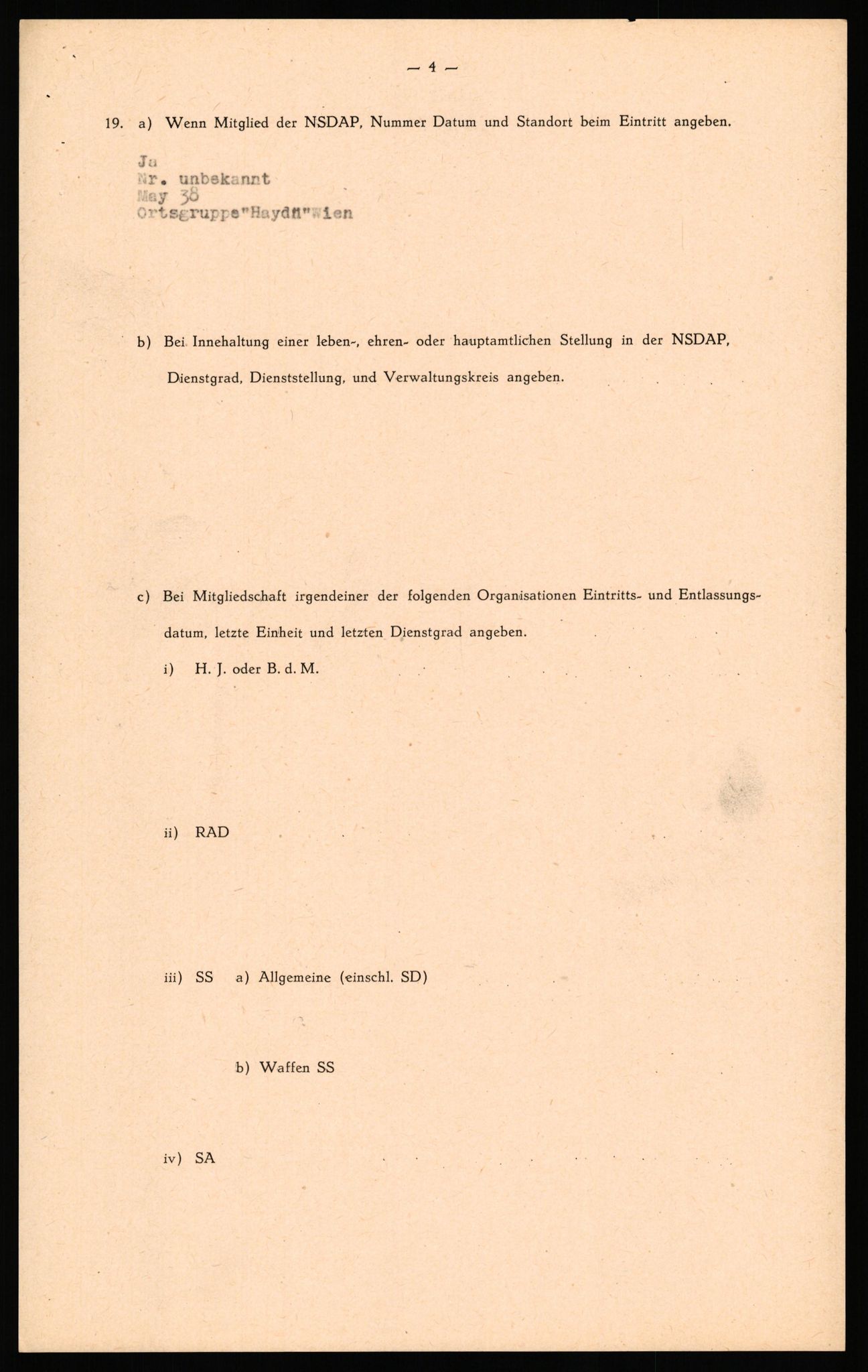 Forsvaret, Forsvarets overkommando II, AV/RA-RAFA-3915/D/Db/L0040: CI Questionaires. Tyske okkupasjonsstyrker i Norge. Østerrikere., 1945-1946, p. 282