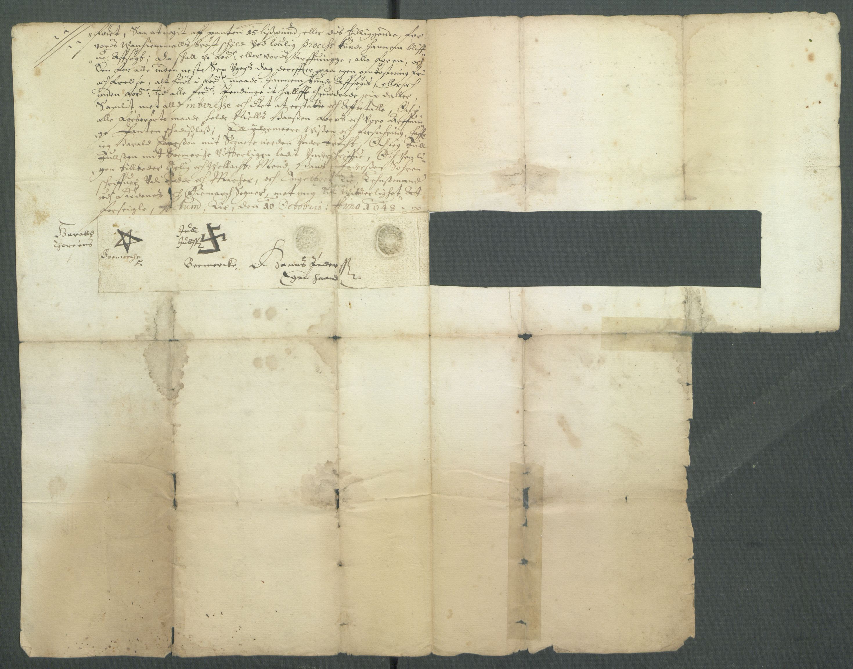 Riksarkivets diplomsamling, AV/RA-EA-5965/F02/L0161: Dokumenter, 1648, p. 89