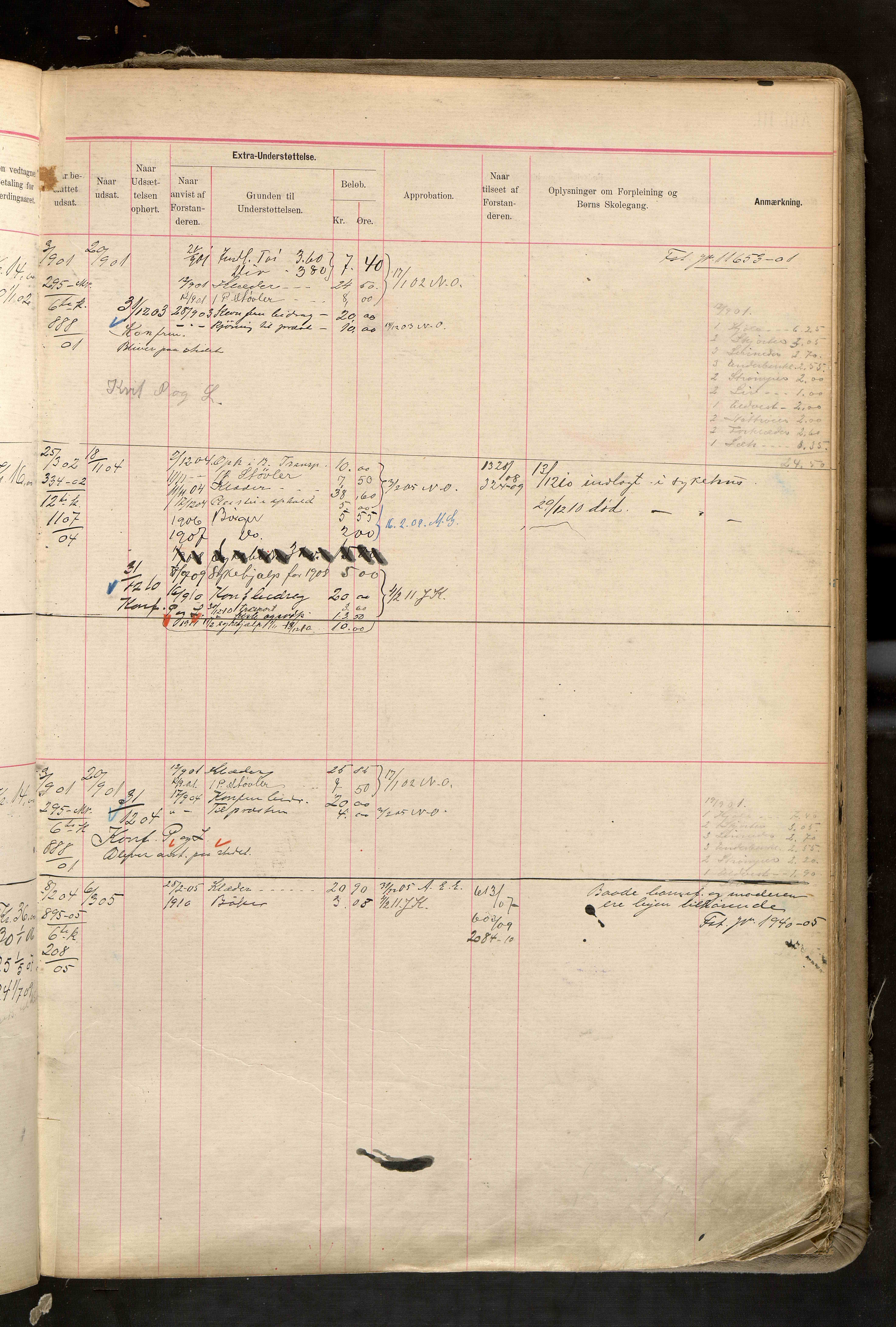 Fattigvesenet, OBA/A-20045/H/Hd/L0006: Manntallsprotokoll. Mnr. 501-1000, 1897-1910, p. 412