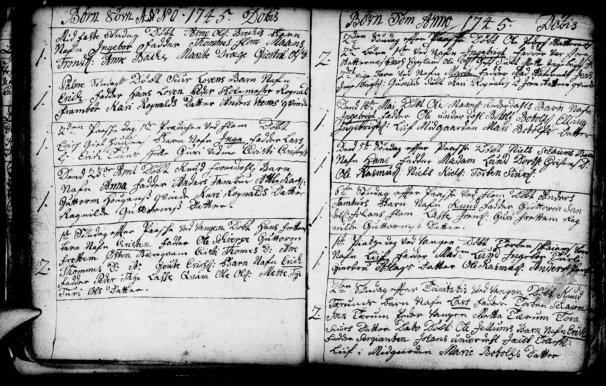 Aurland sokneprestembete, SAB/A-99937/H/Ha/Haa/L0003: Parish register (official) no. A 3, 1735-1761, p. 42