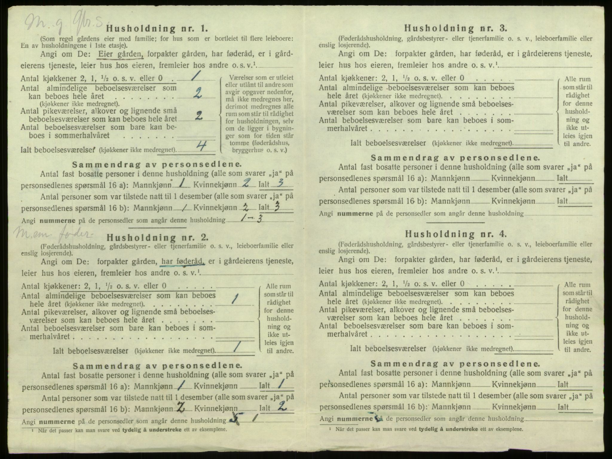 SAB, 1920 census for Lindås, 1920, p. 1002