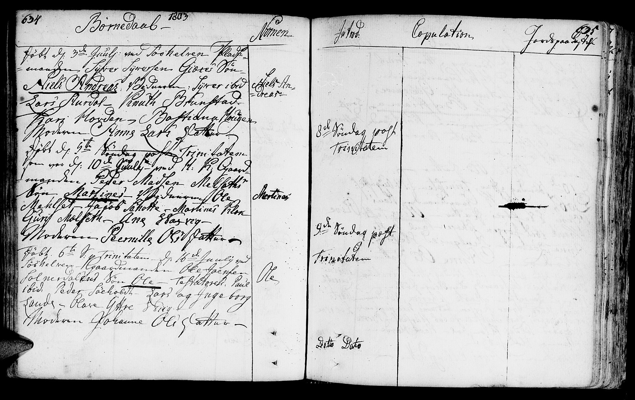 Ministerialprotokoller, klokkerbøker og fødselsregistre - Møre og Romsdal, AV/SAT-A-1454/522/L0308: Parish register (official) no. 522A03, 1773-1809, p. 634-635